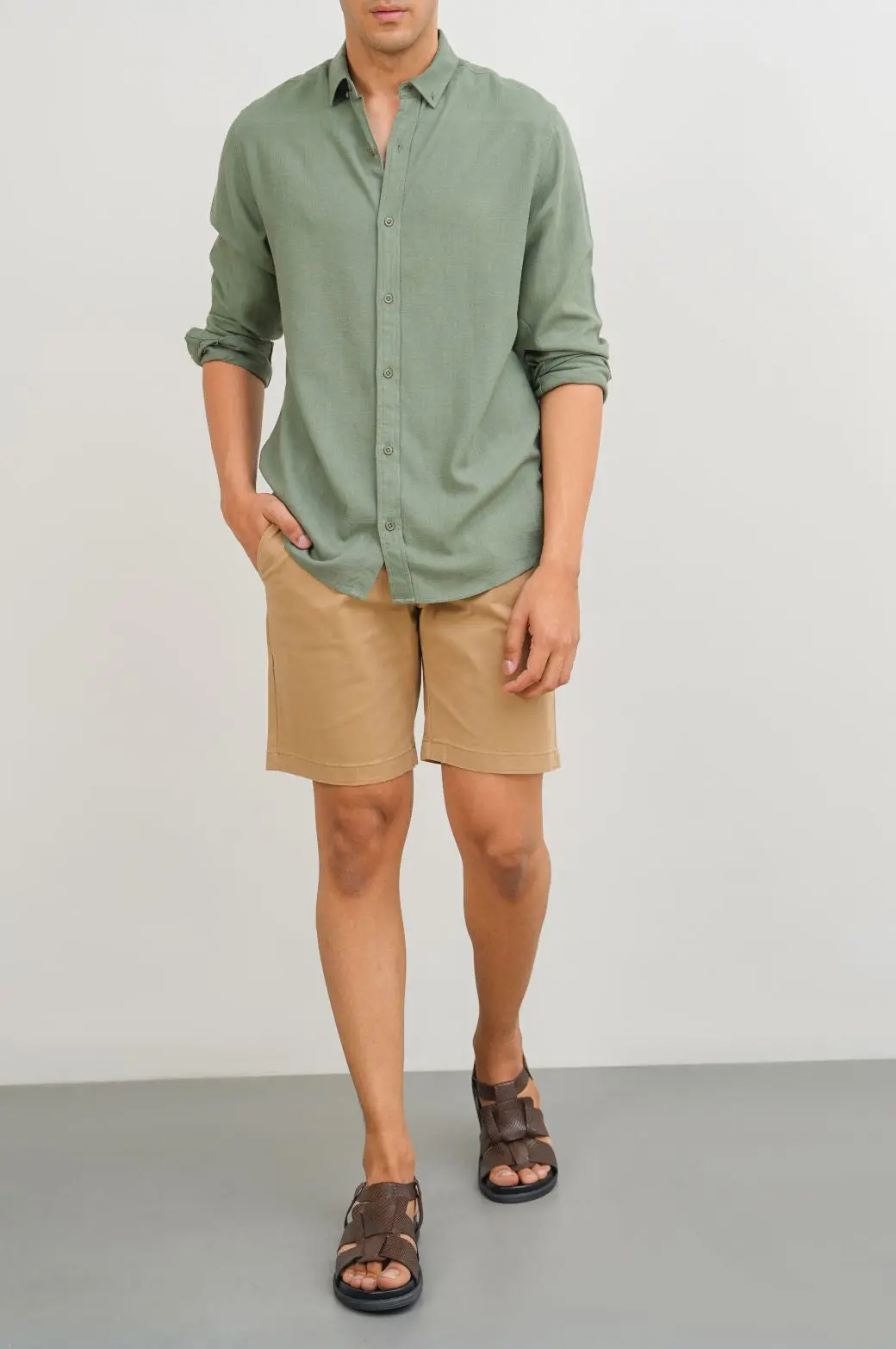 Linen Slub Collar Shirt 1