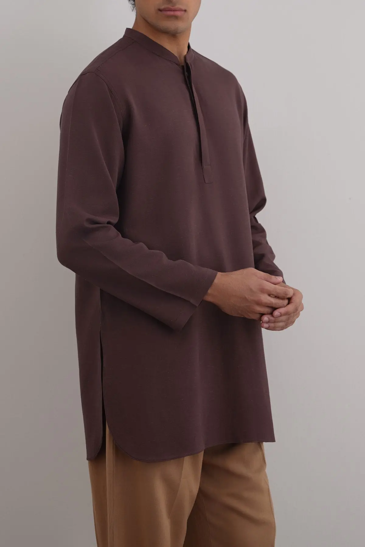 Linen Blend Long Shirt 1