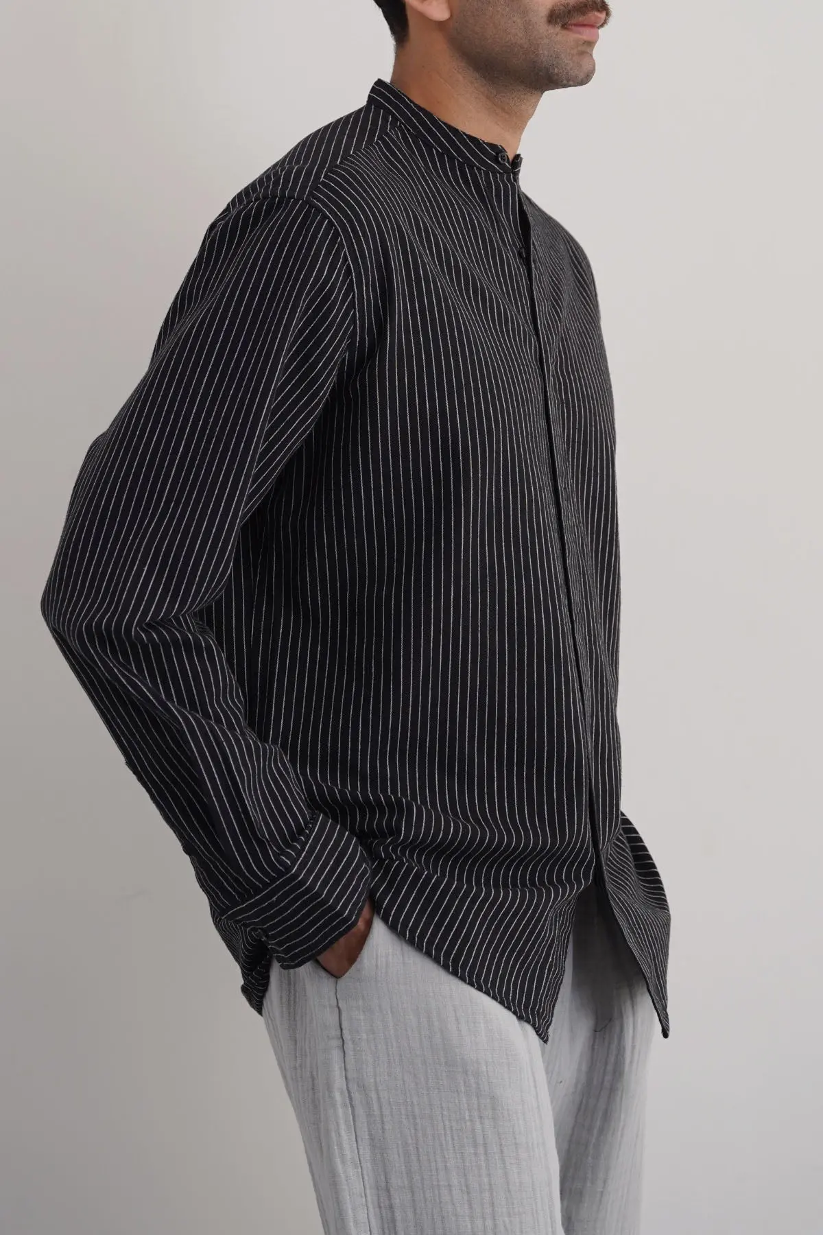 Mandarin Collar Shirt 1