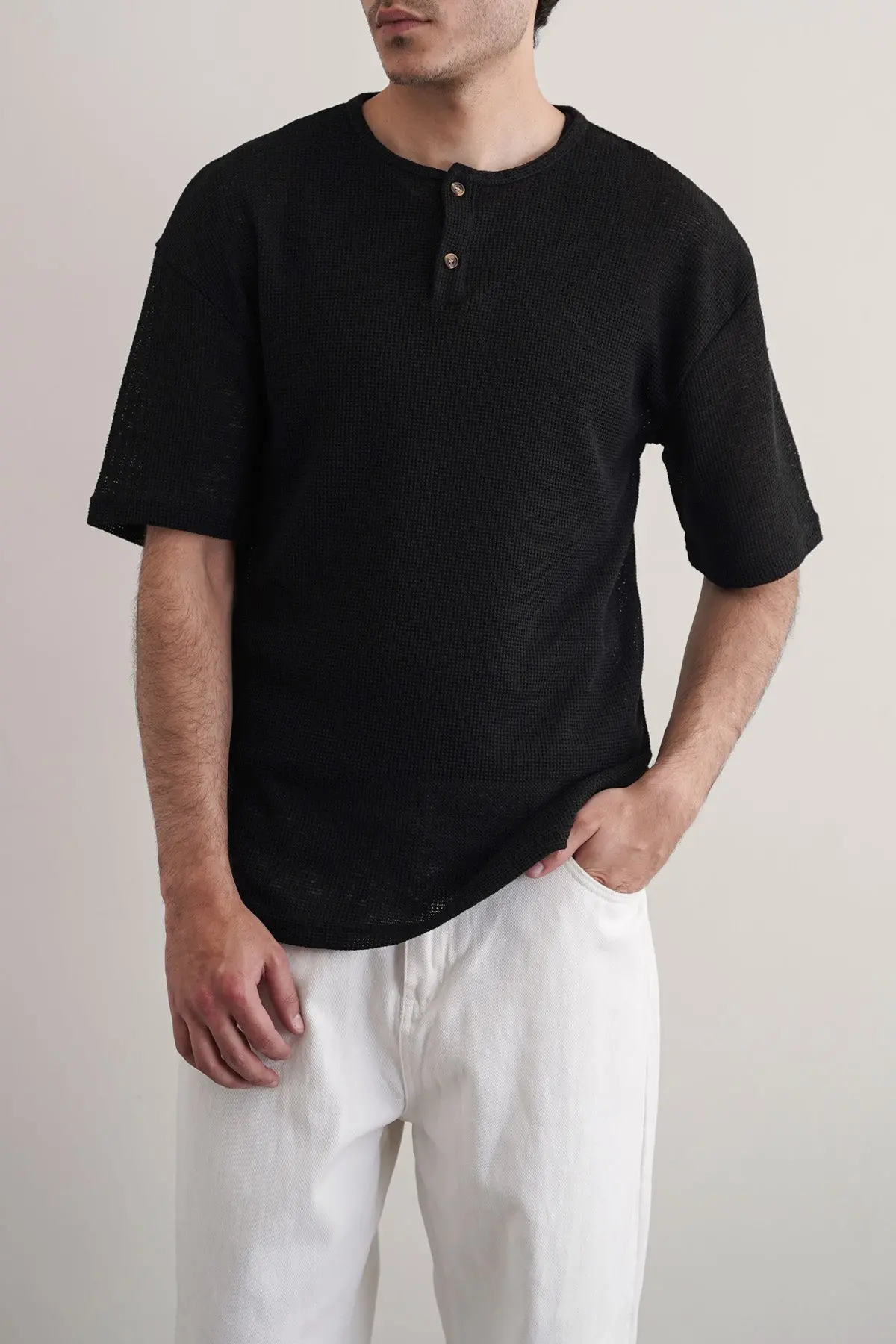 Jacquard Henley 1