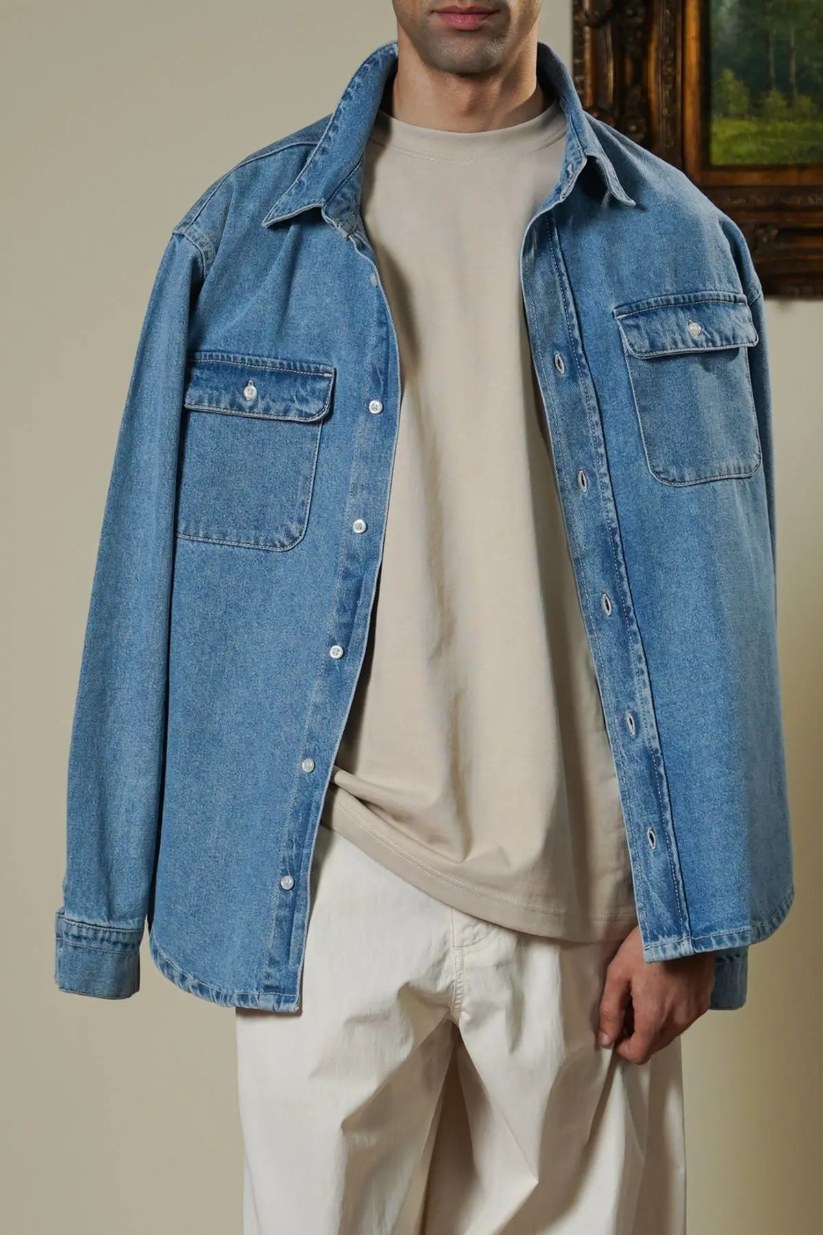 Light Wash Denim Shirt 1