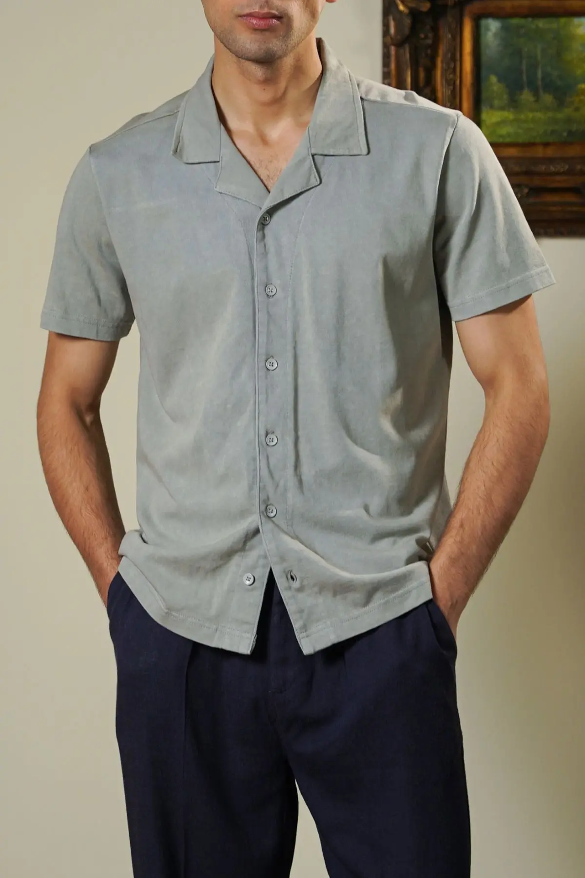 Washed Effect Safari Shirt 1