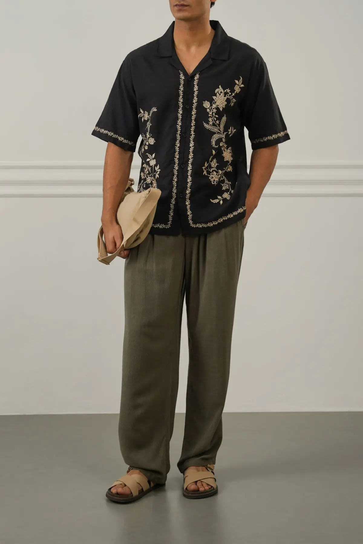 Asymmetric Embroidered Shirt 1