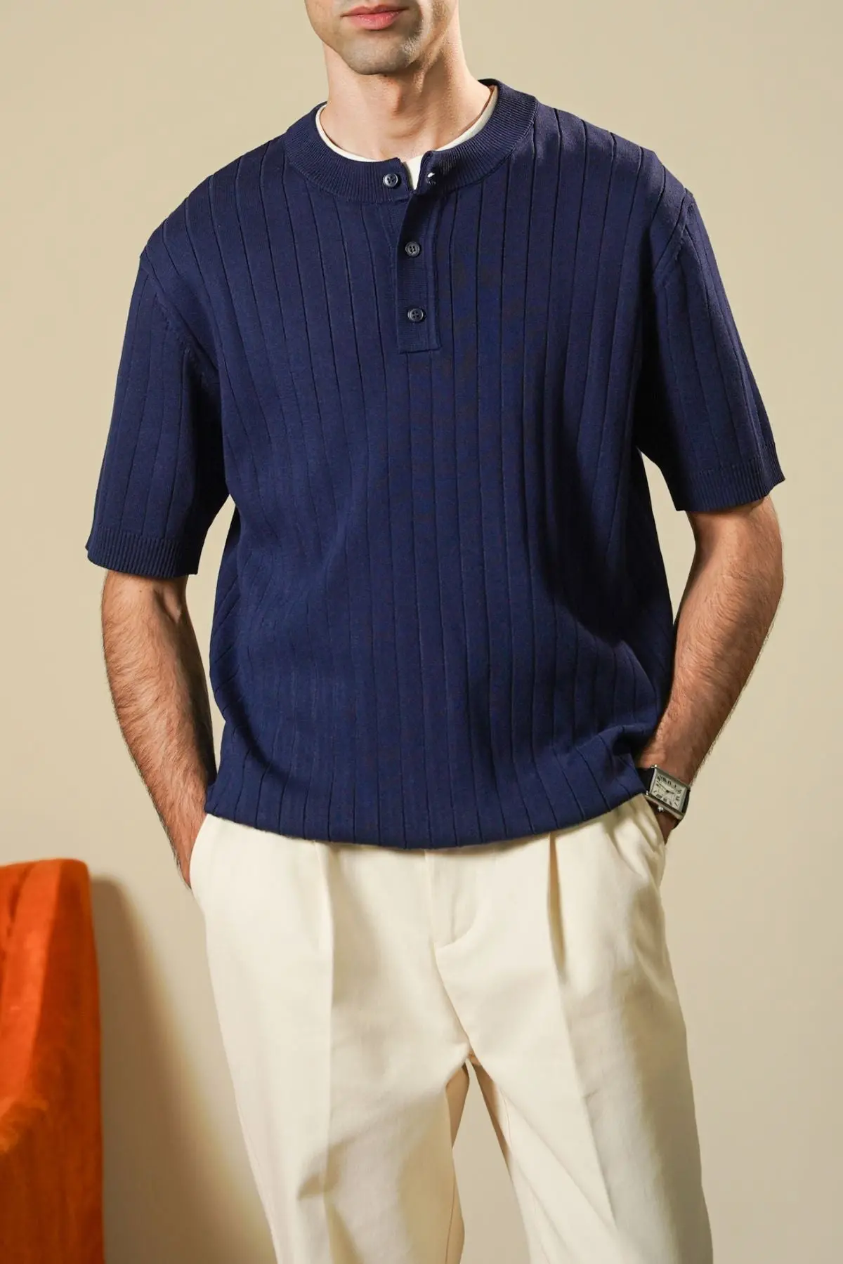 Textured Henley 1