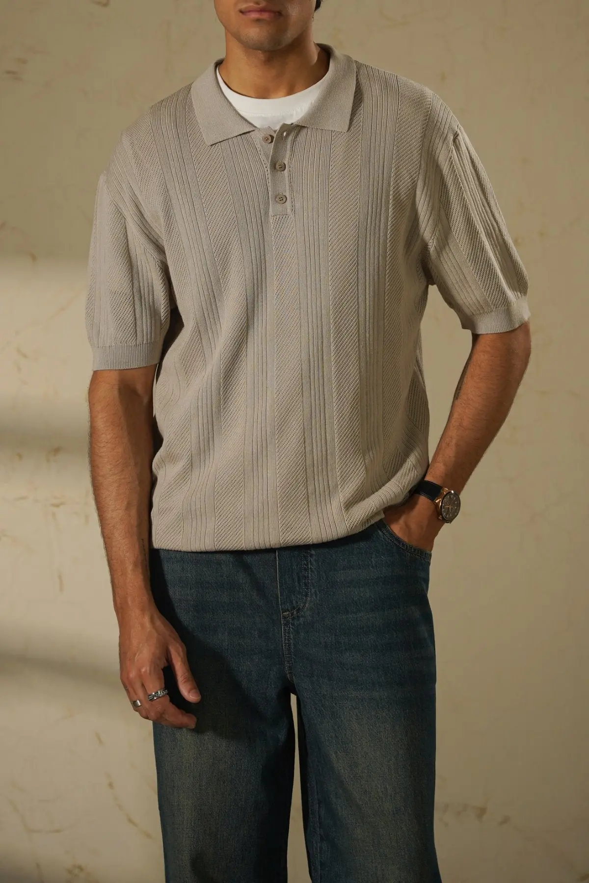 Sheer Knit Polo 1