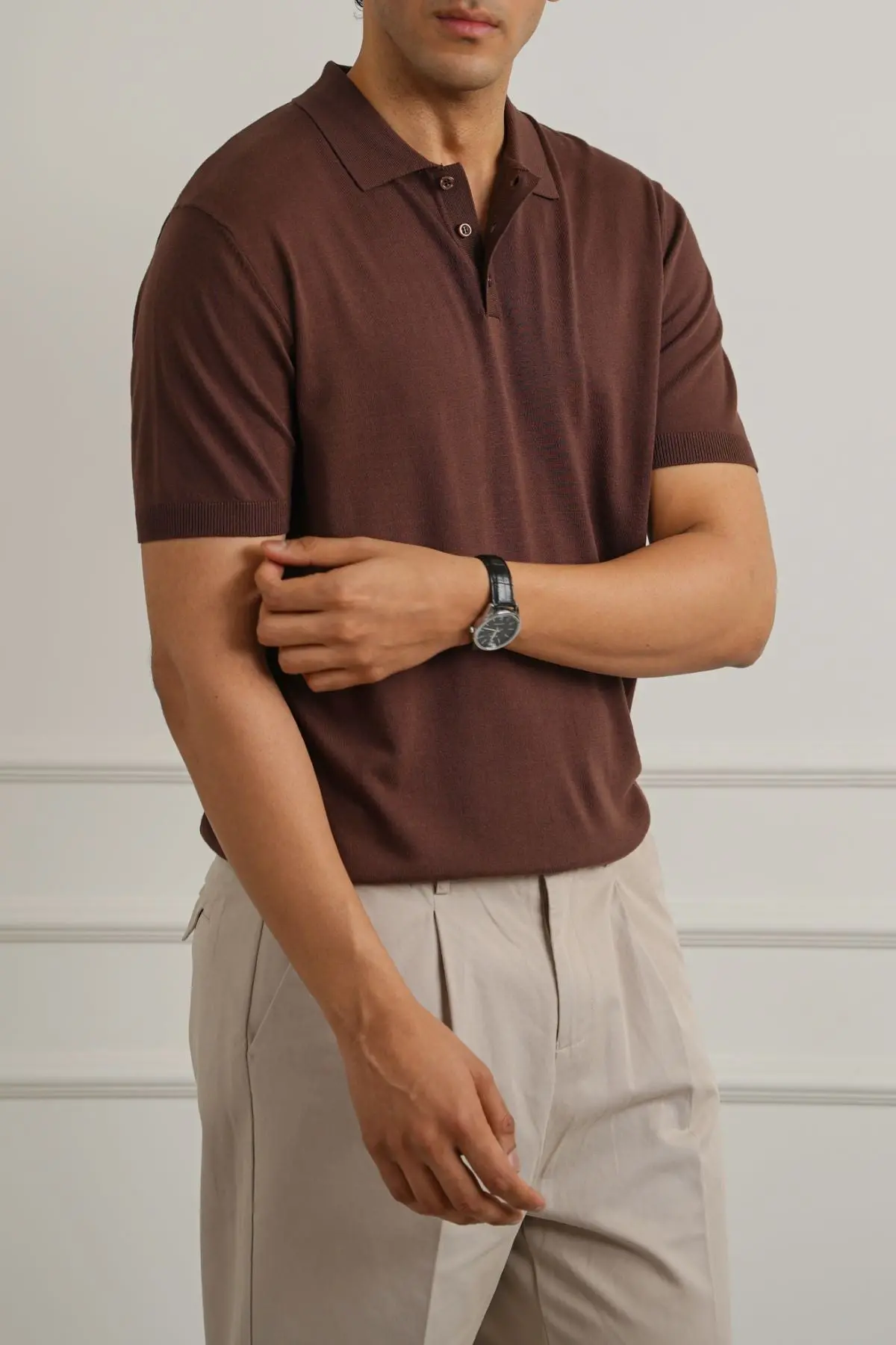 Casual Ribbed Polo 1