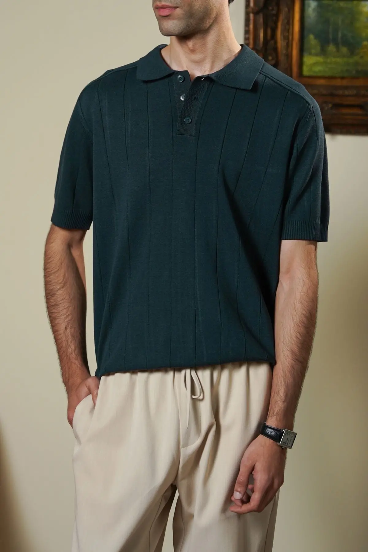 Vertical Textured Polo 1