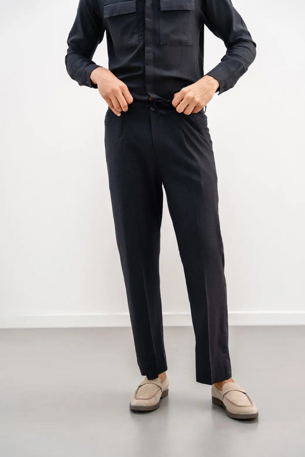 Linen Pleated Trousers 1