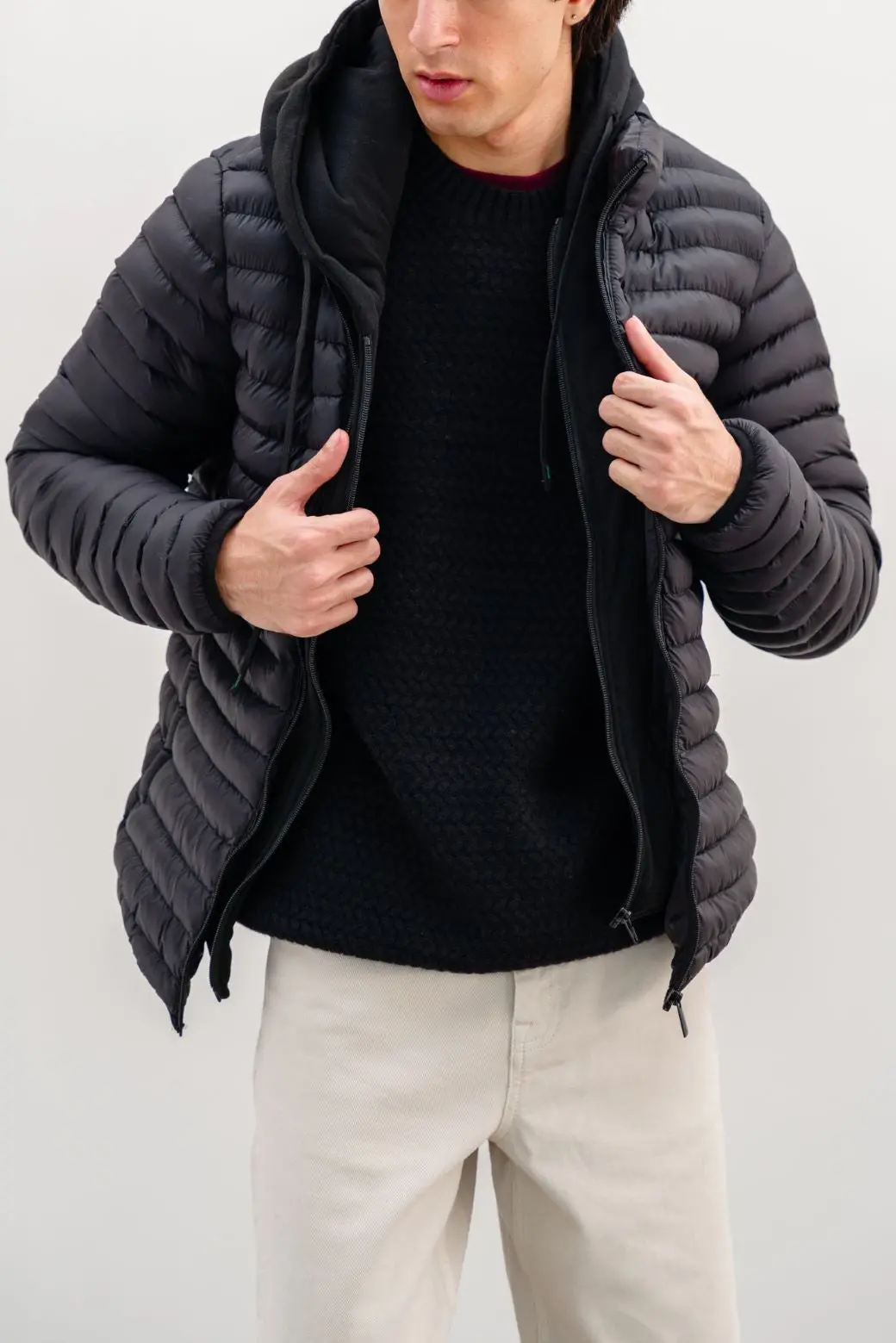Hooded Double Zip Puffer 1