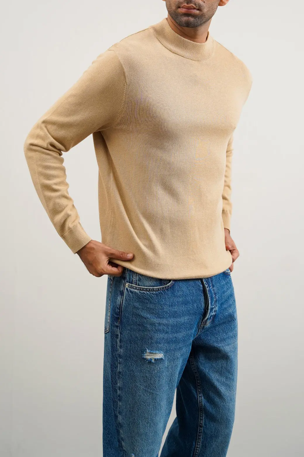 Cotton High-Crew Jumper 1