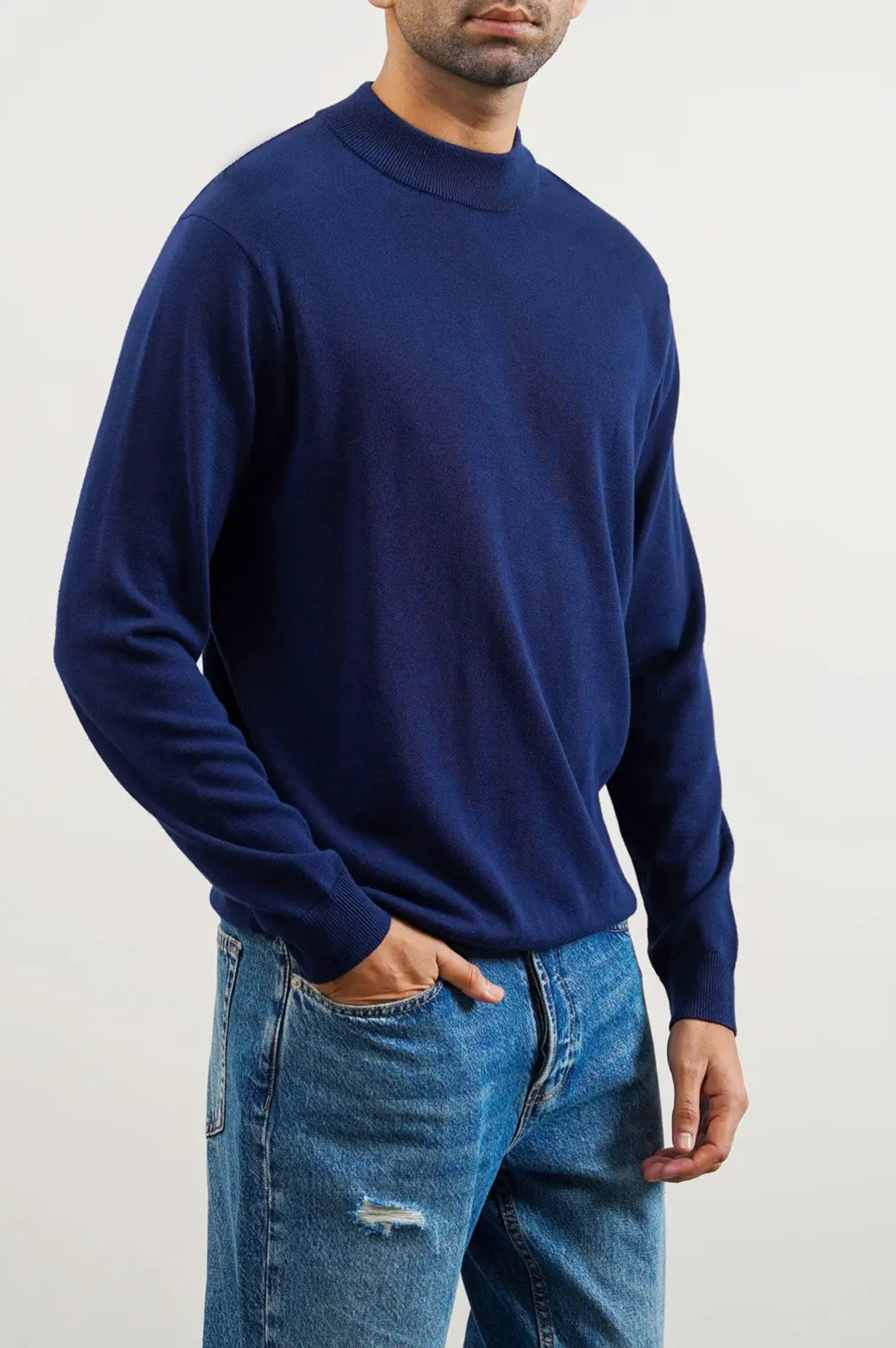 Cotton High-Crew Jumper 1
