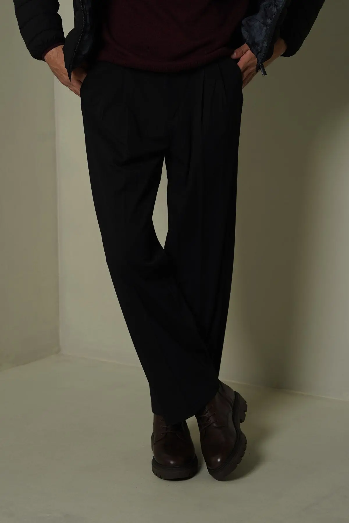 Double Pleat Tailored Pants 1