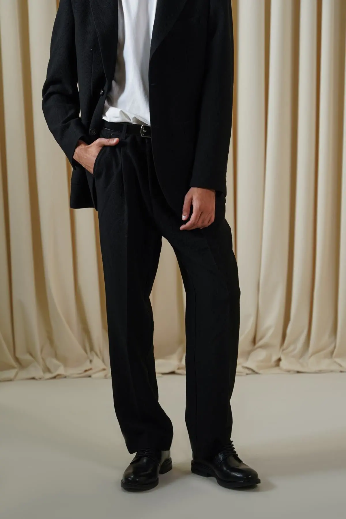 Textured Adjustable Pants 1