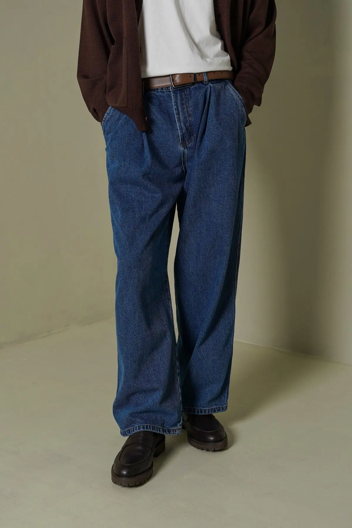 3D Pleat Denim Pants 1