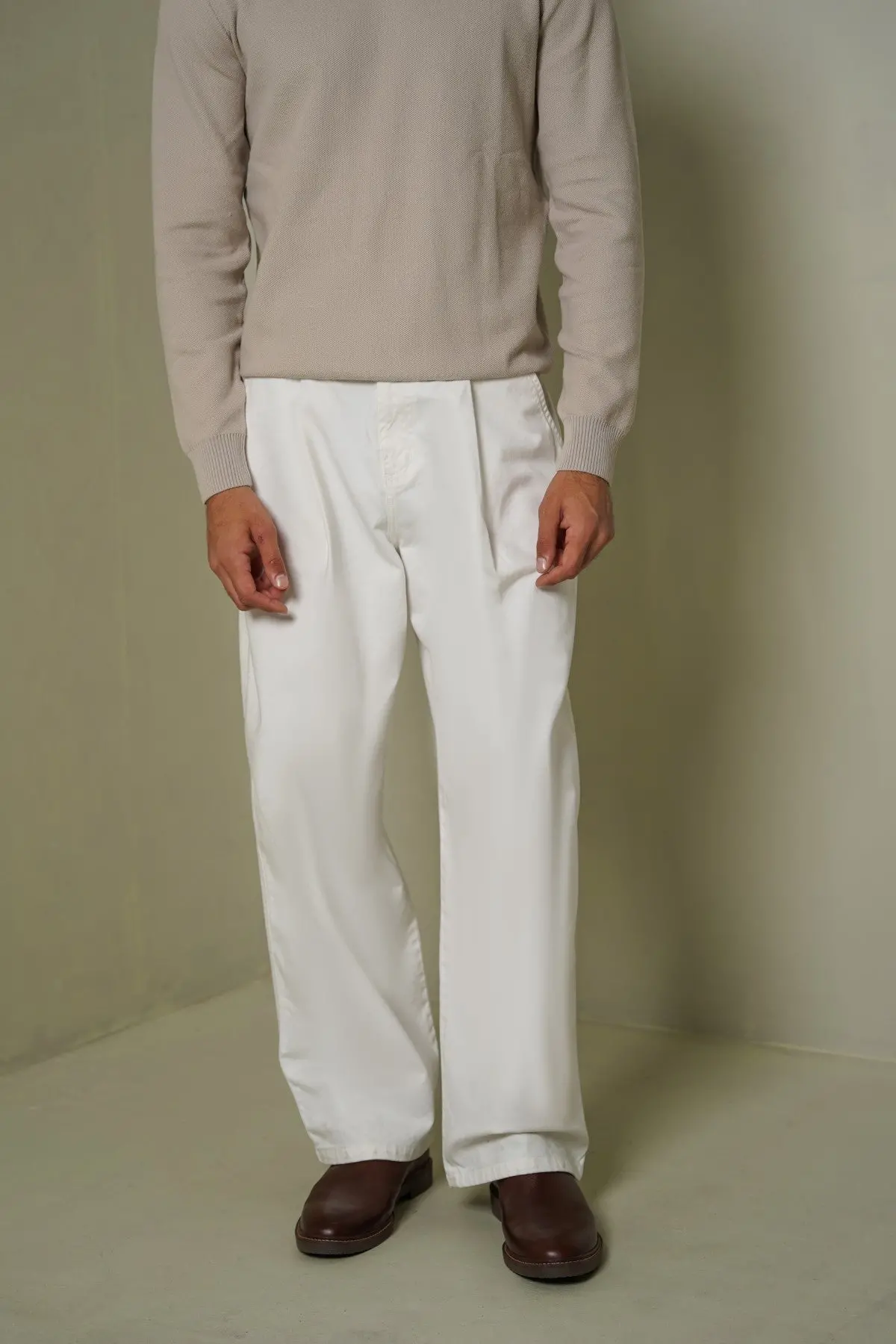 3D Pleat Denim Pants 1