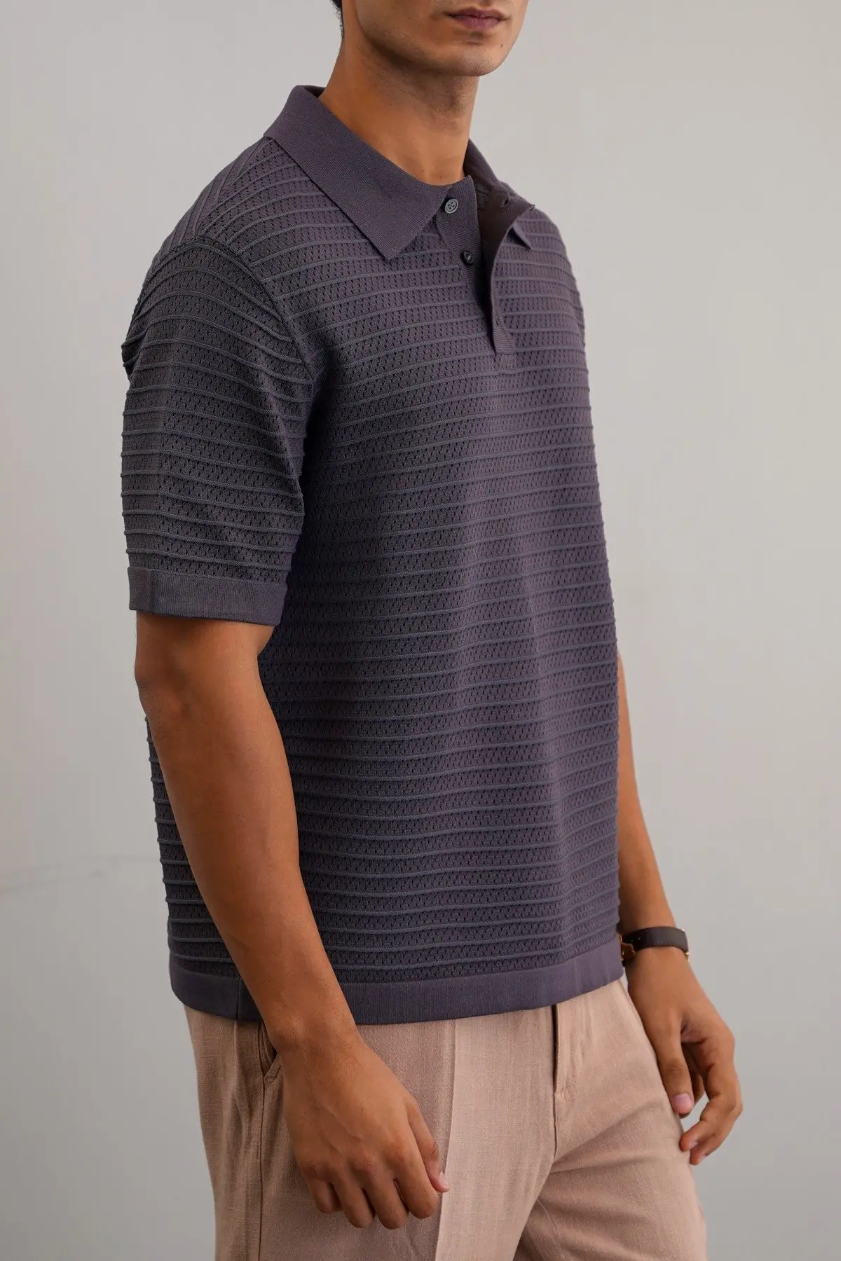 Knitted Mesh Polo 1