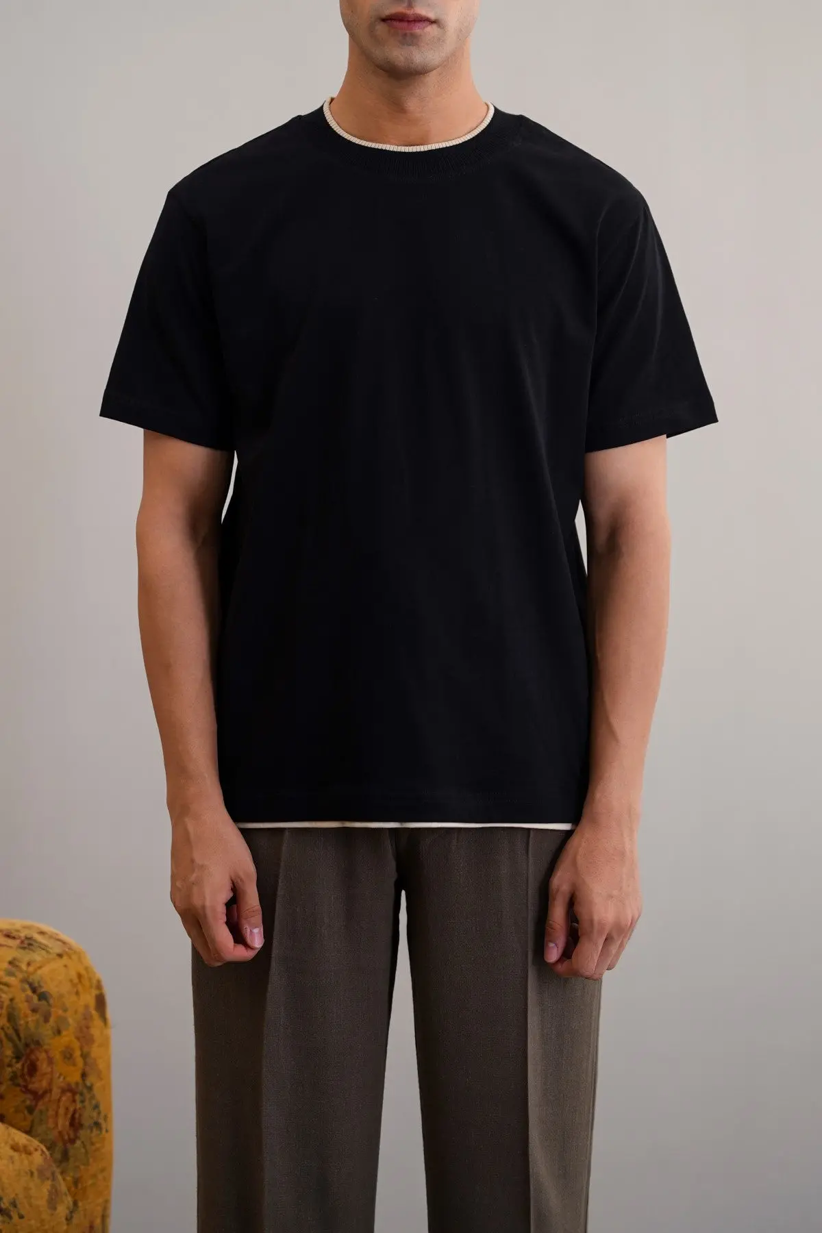Jacquard Rib Tee 1