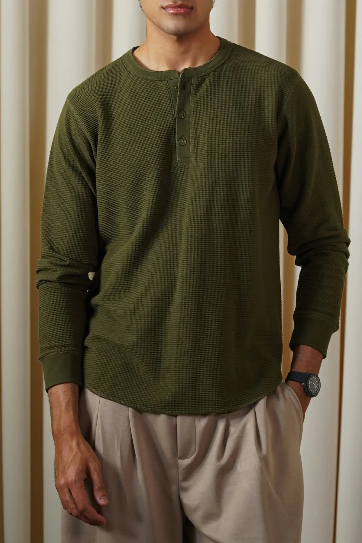 Waffle Knit T-Shirt 1