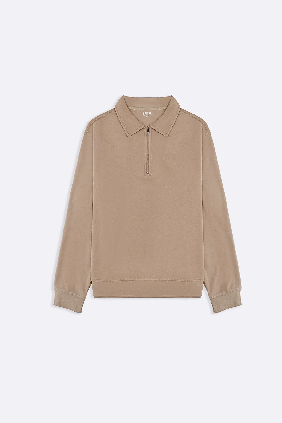 Zipper Polo Sweatshirt 4