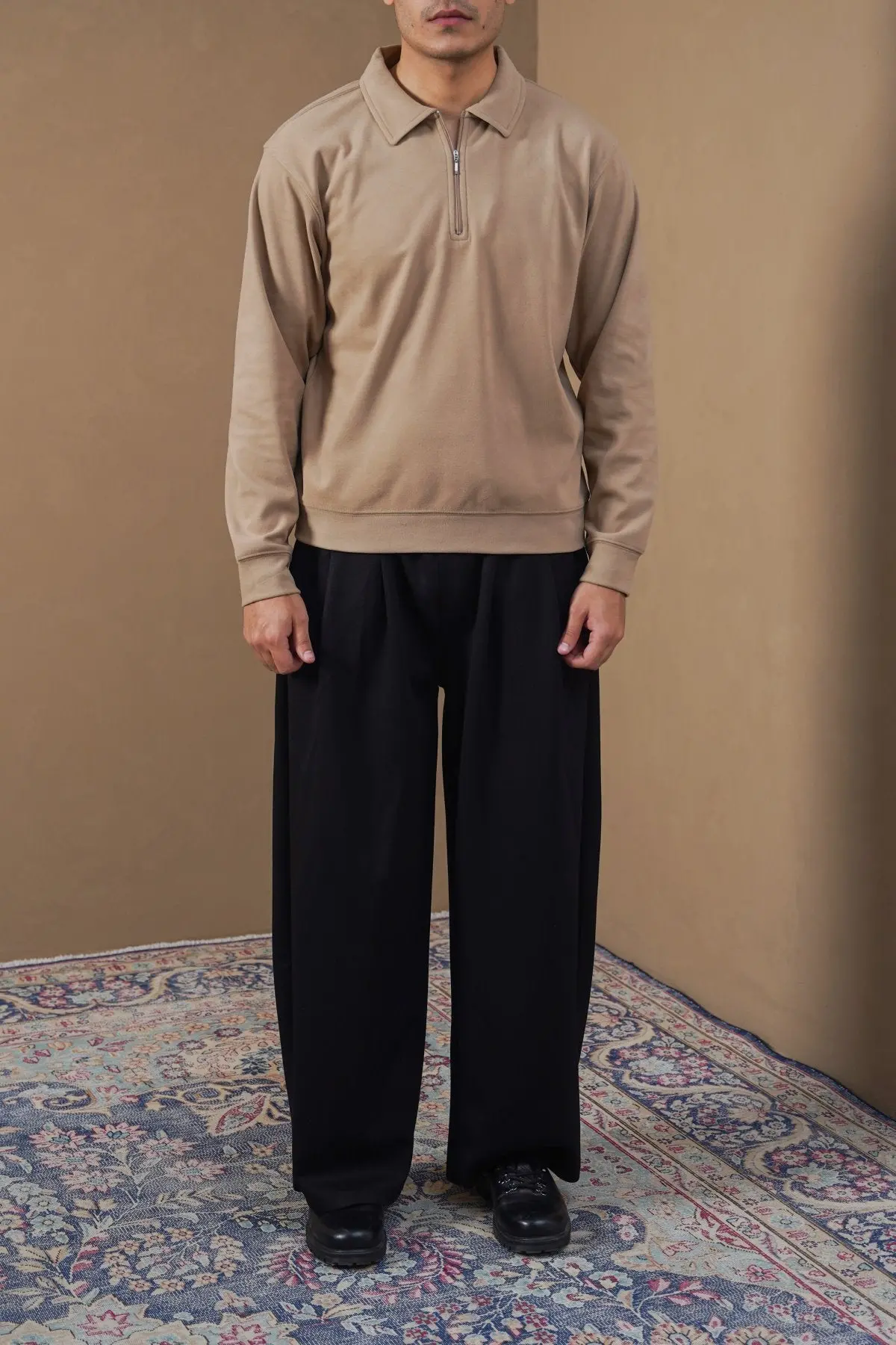 Zipper Polo Sweatshirt 3