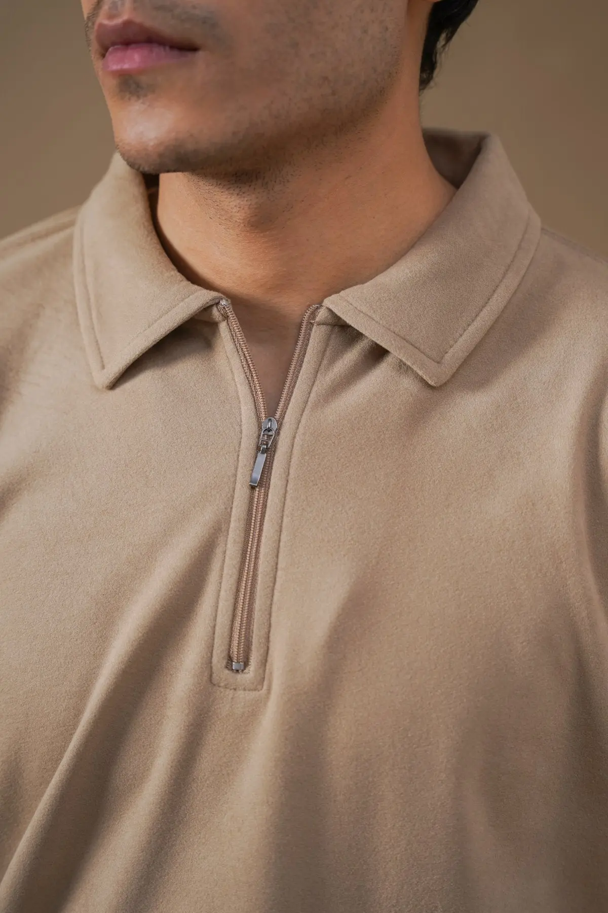 Zipper Polo Sweatshirt 2