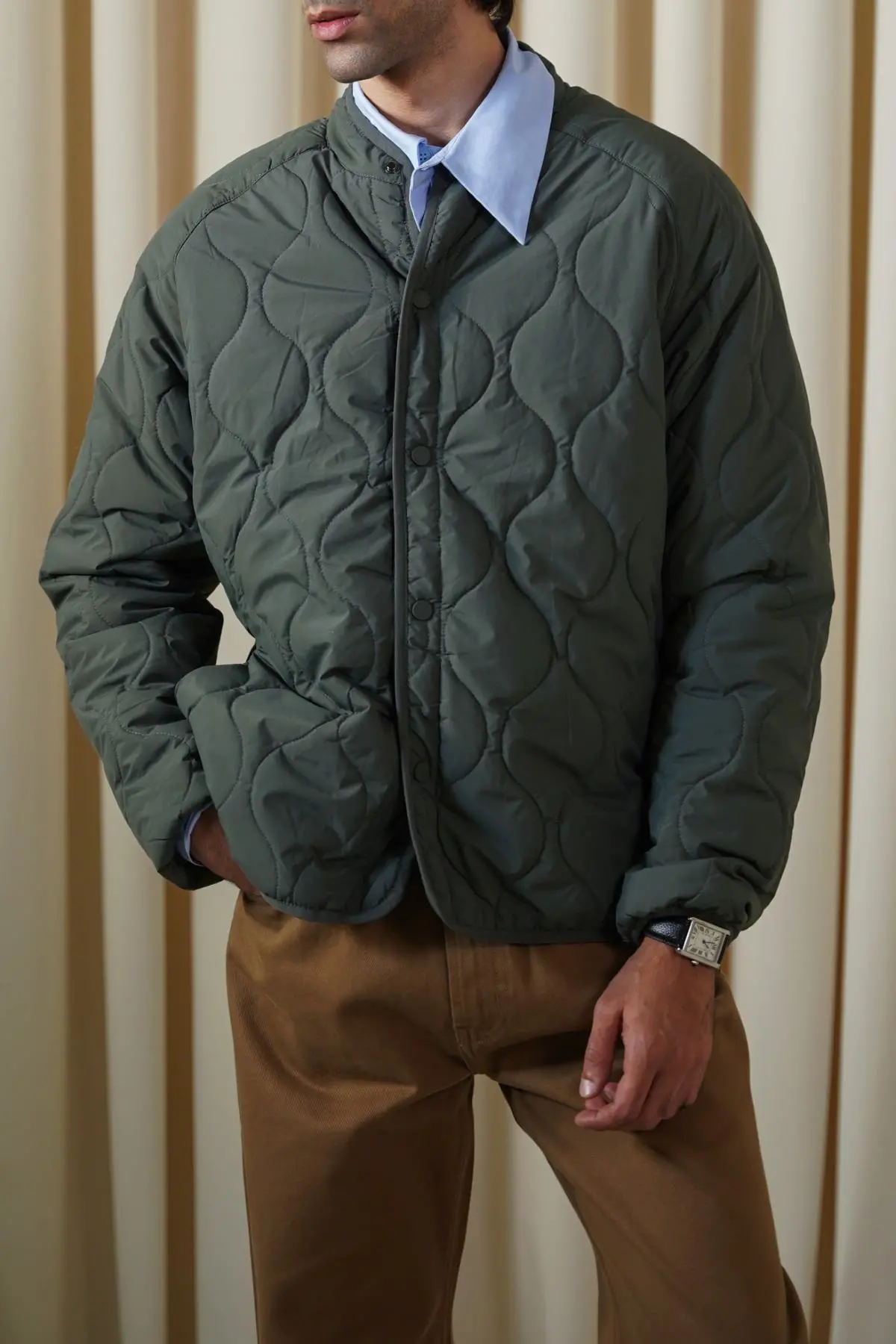 Quilted Mandarin Jacket 1