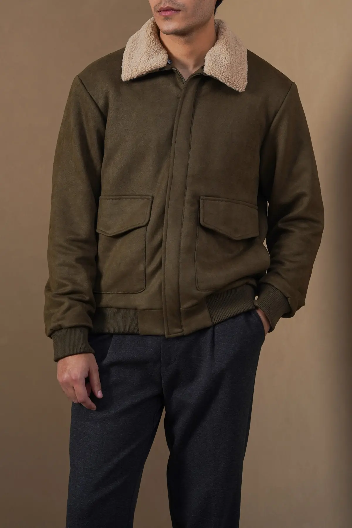 Suede Aviator Jacket 1