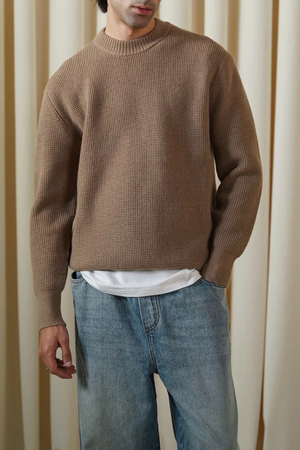 Waffle Knit Sweater 1