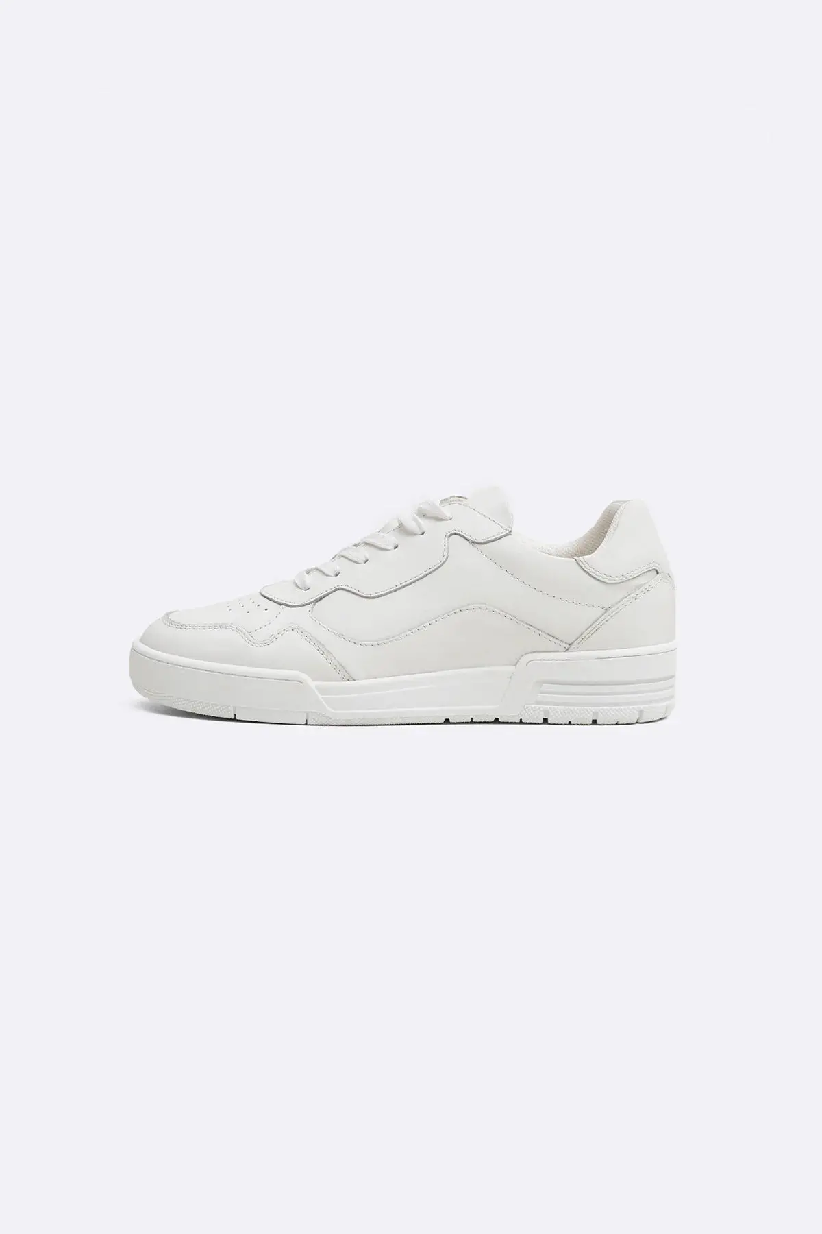 All White Leather Sneakers 1