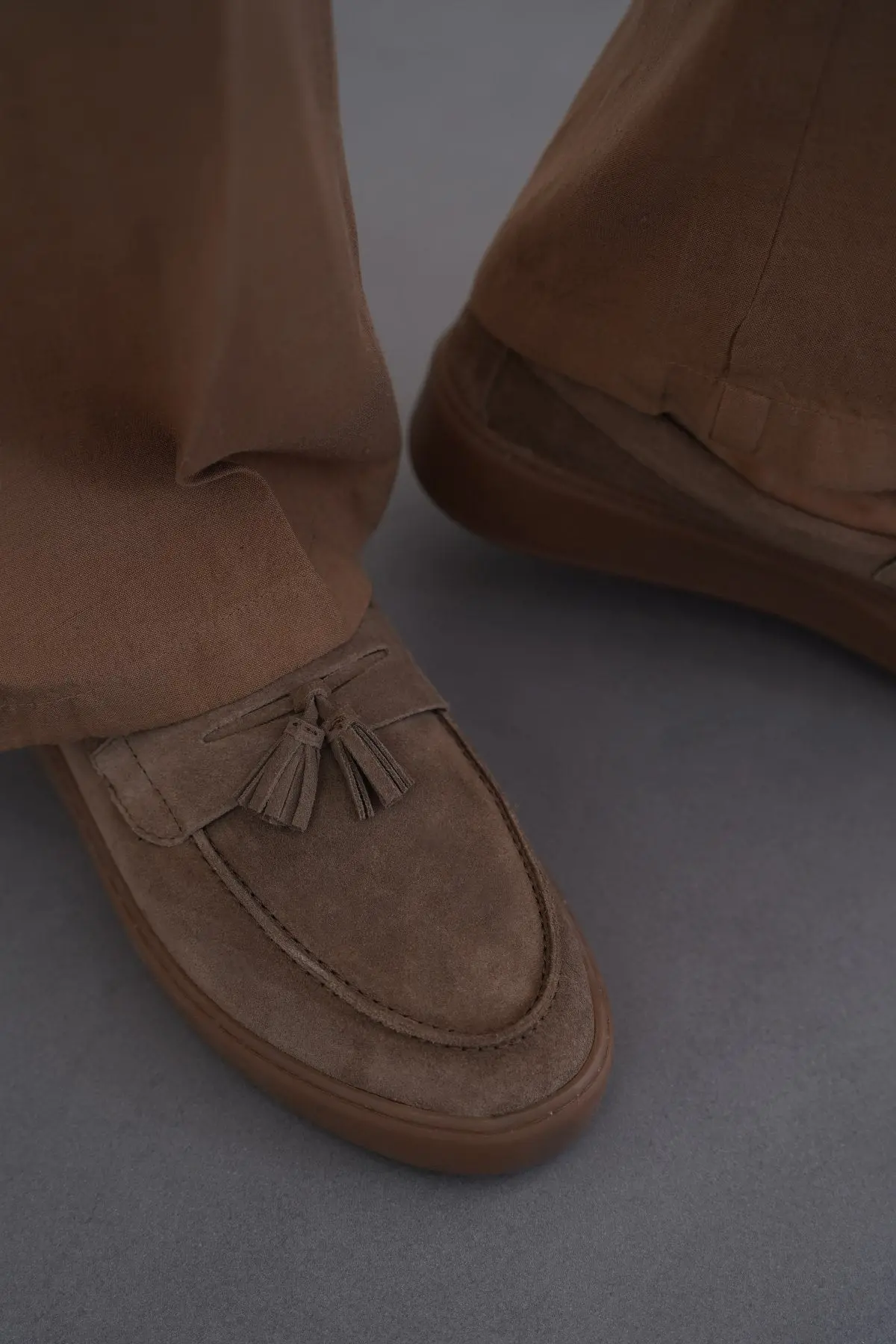 Suede Leather Tassel Loafers 2