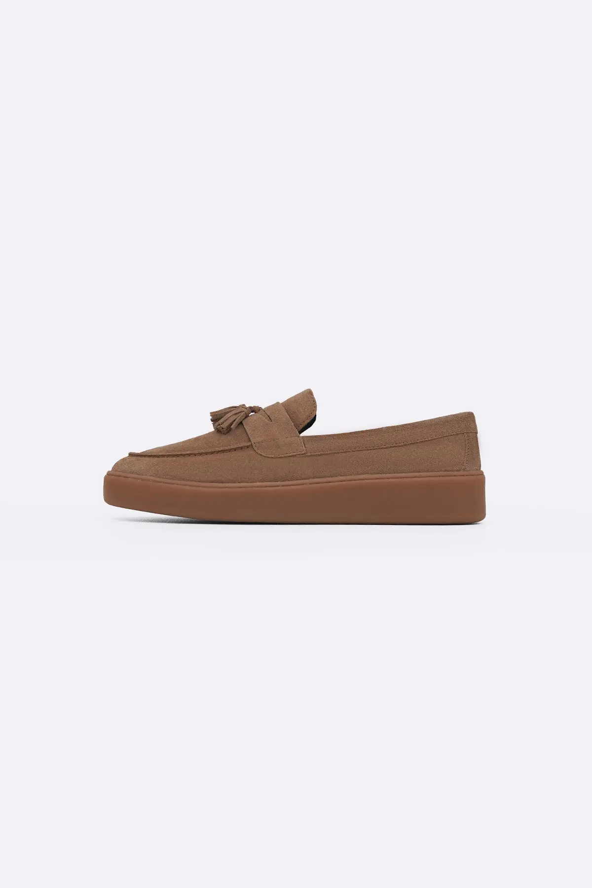 Suede Leather Tassel Loafers 1