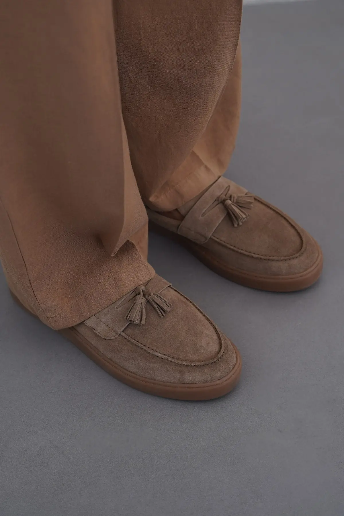 Suede Leather Tassel Loafers 5