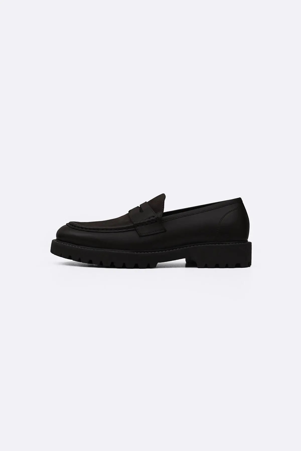 Leather & Suede Penny Loafers 1