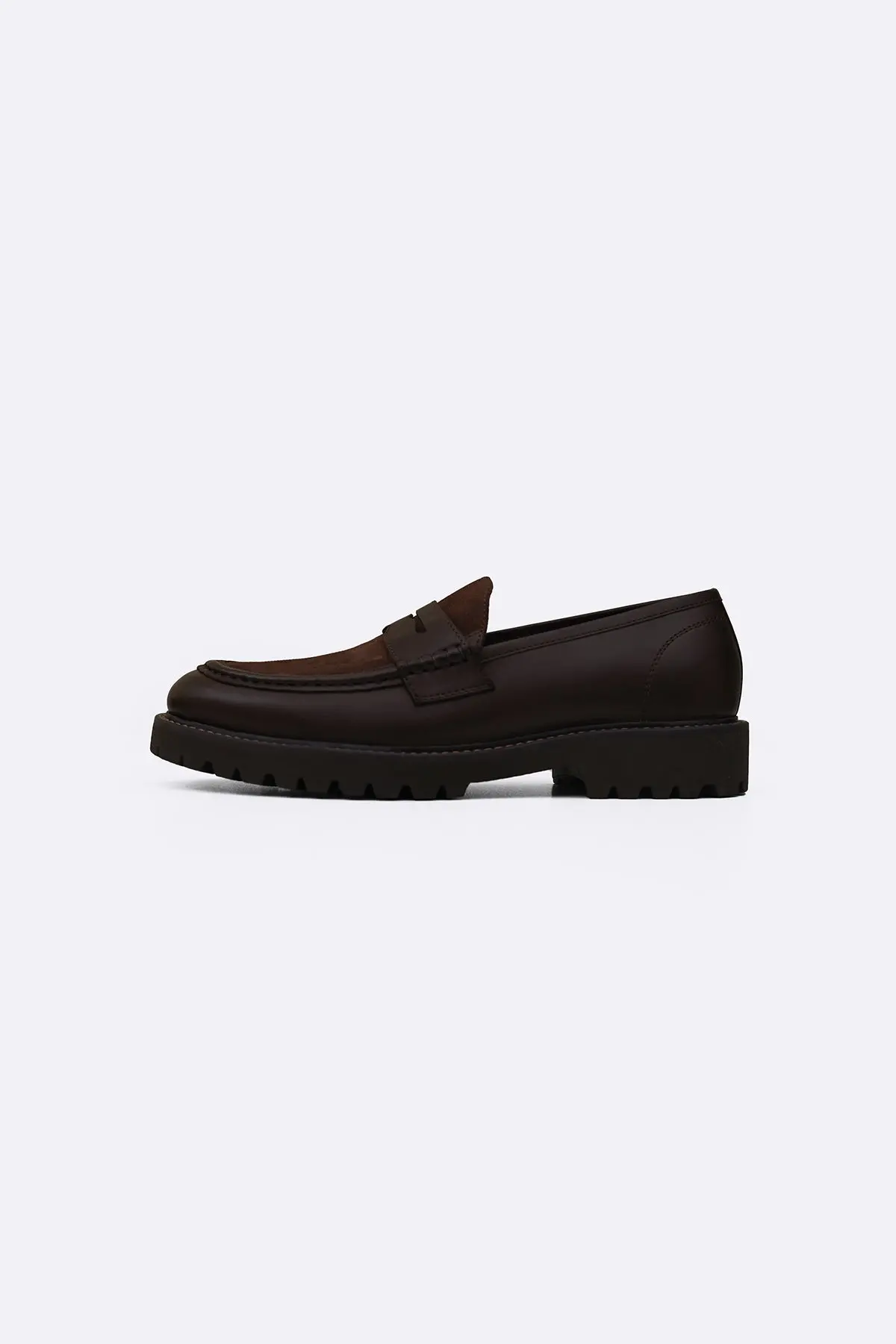 Leather & Suede Penny Loafers 1