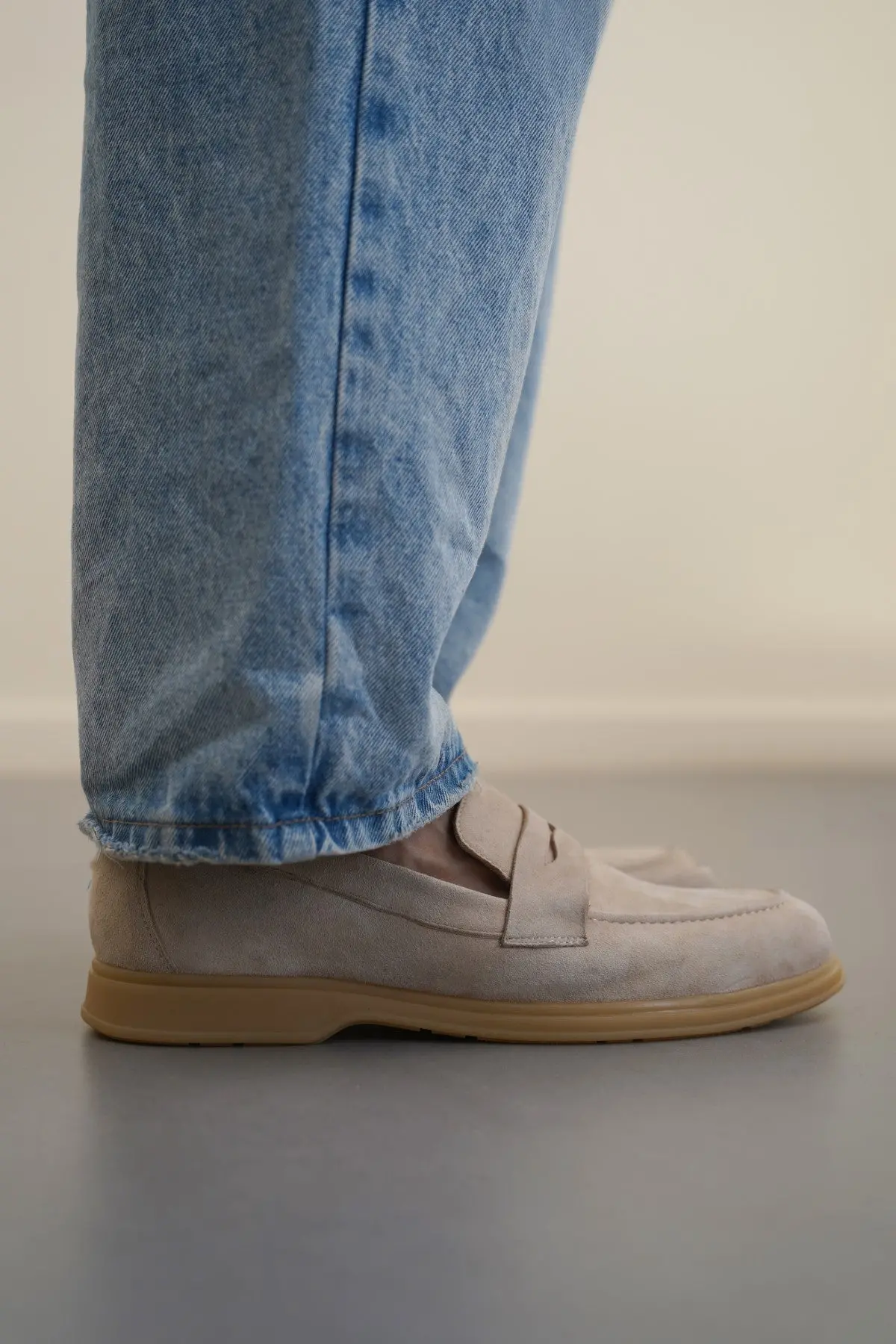 Goat Suede Penny Loafers 5