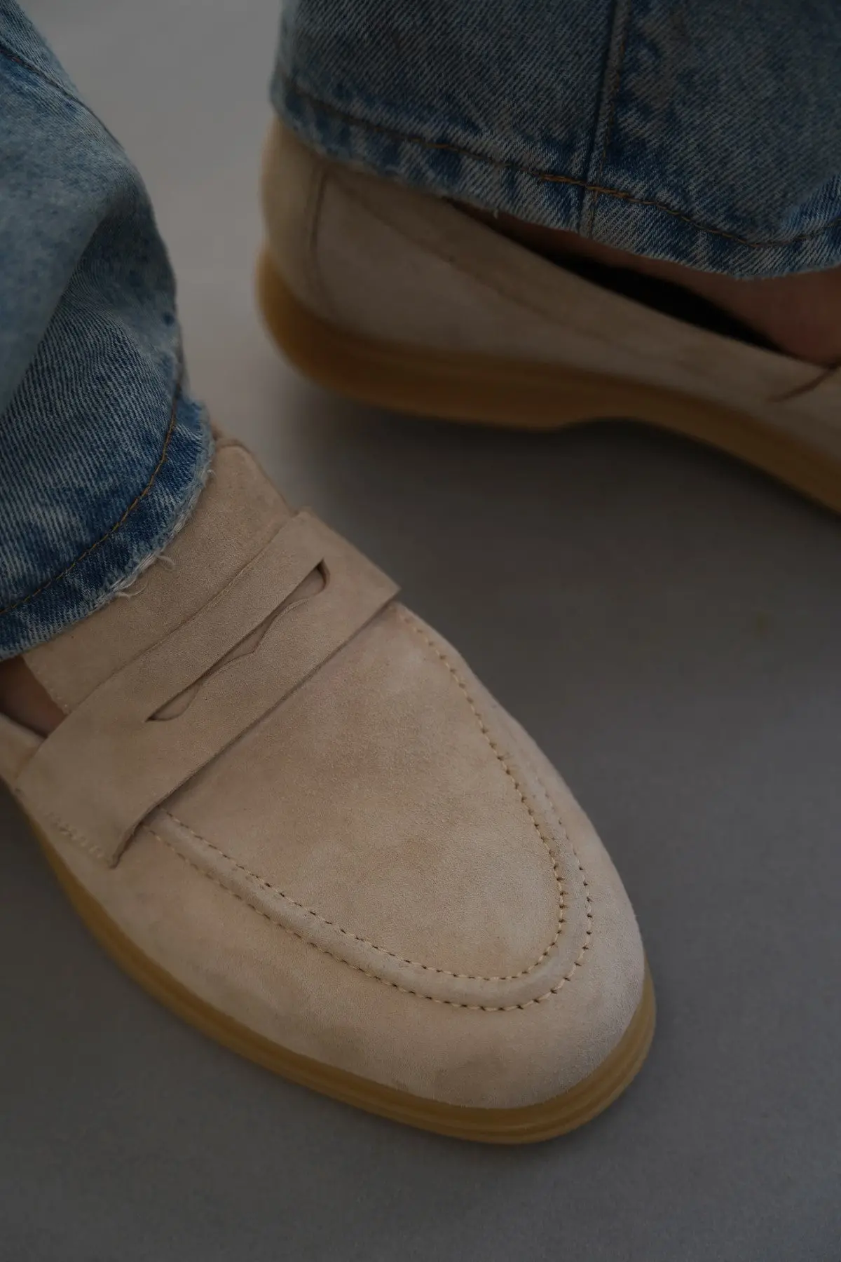 Goat Suede Penny Loafers 4
