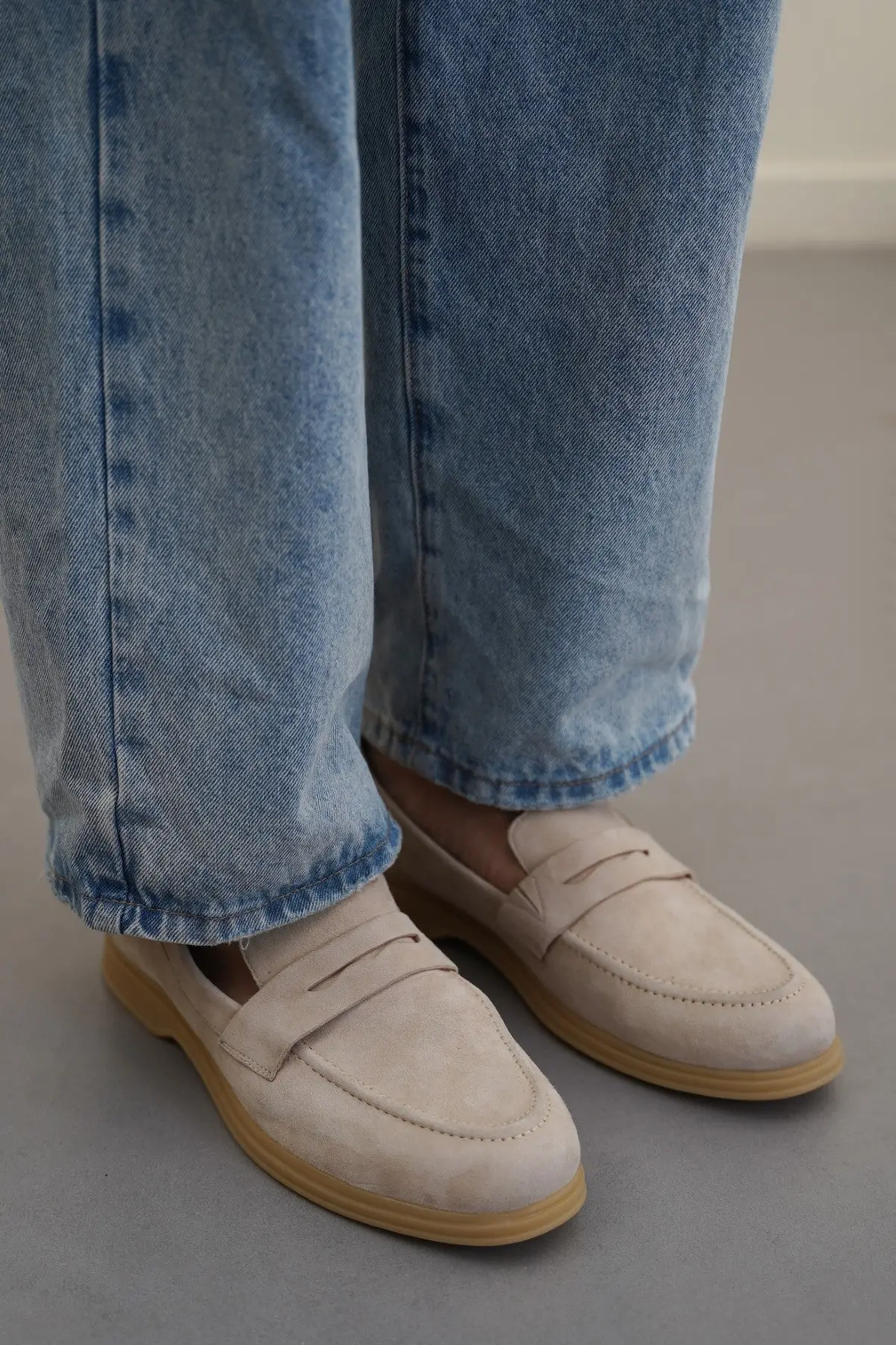 Goat Suede Penny Loafers 2