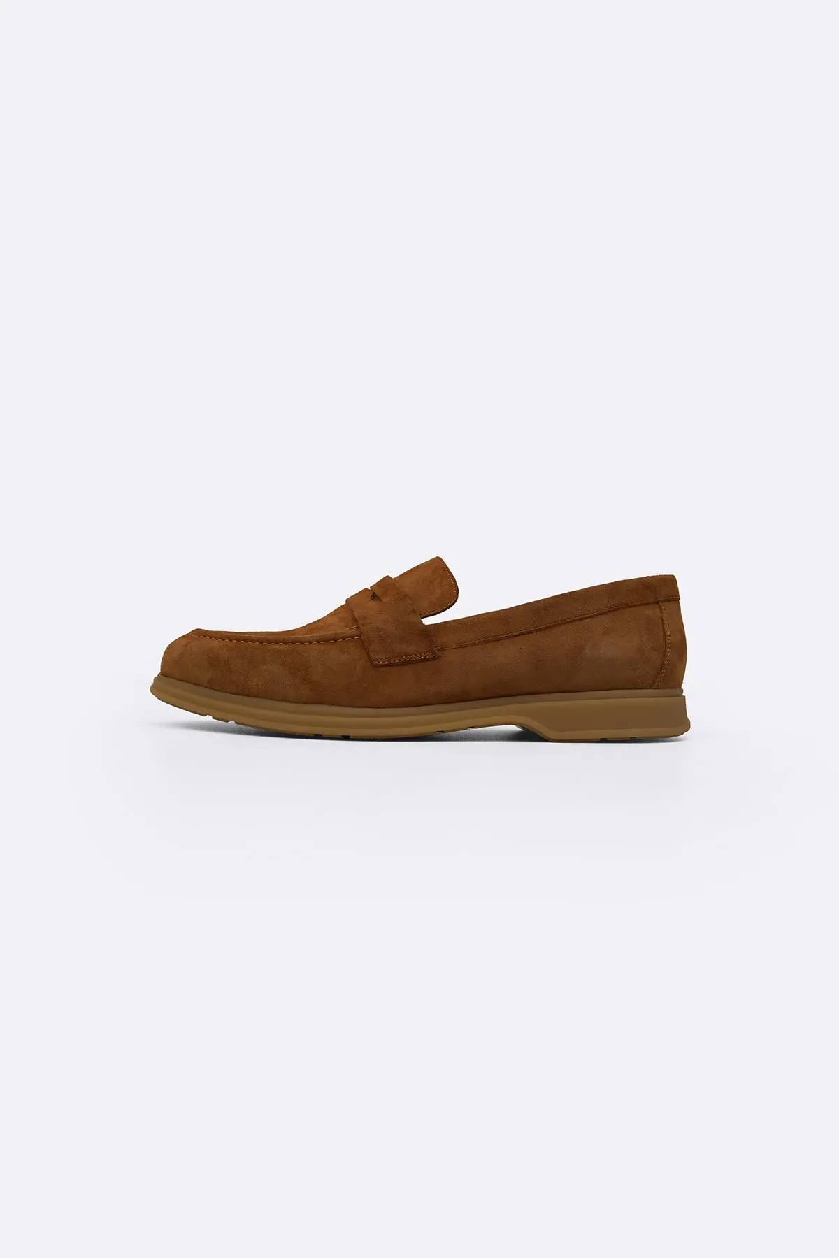 Goat Suede Penny Loafers 1