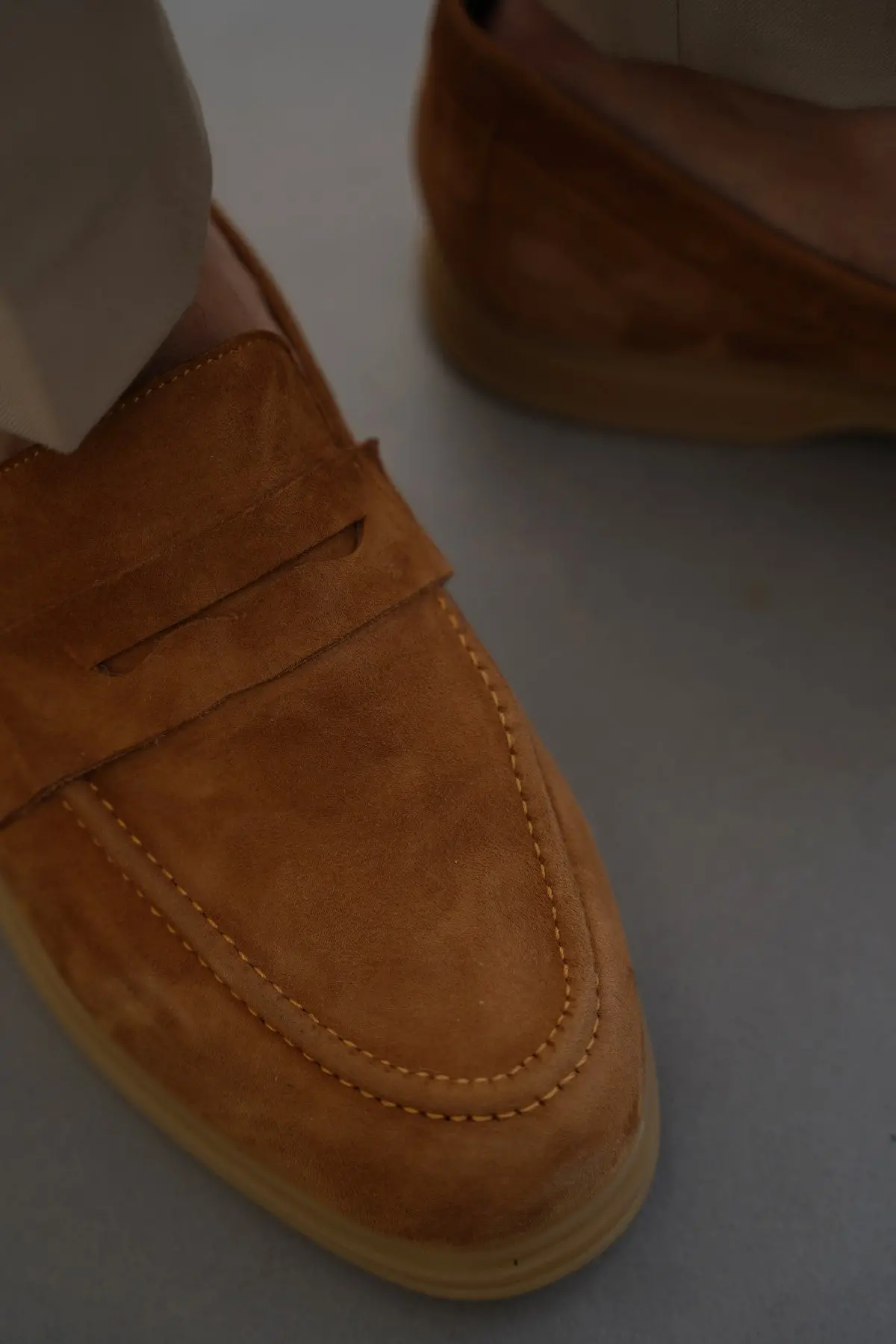 Goat Suede Penny Loafers 4