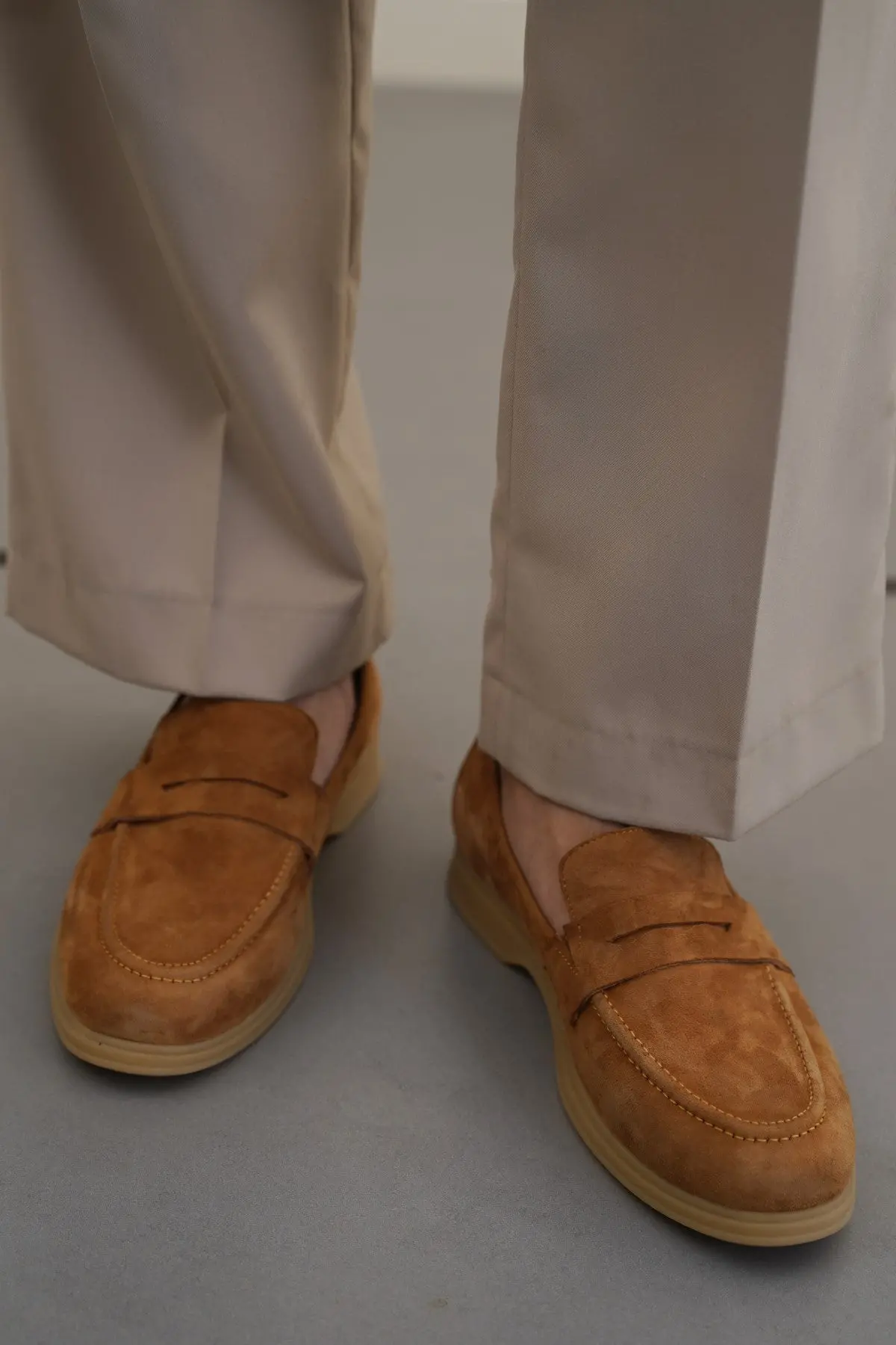 Goat Suede Penny Loafers 2
