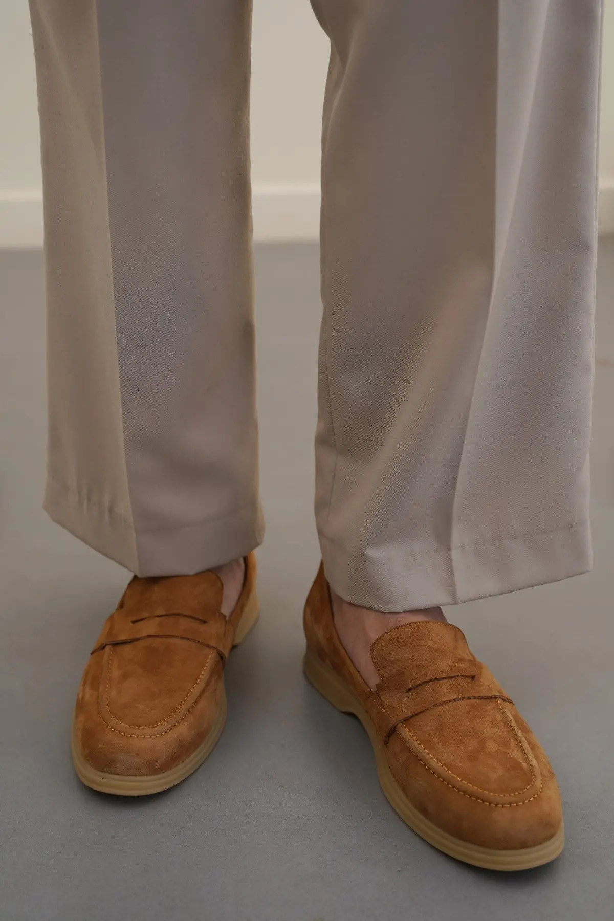 Goat Suede Penny Loafers 5