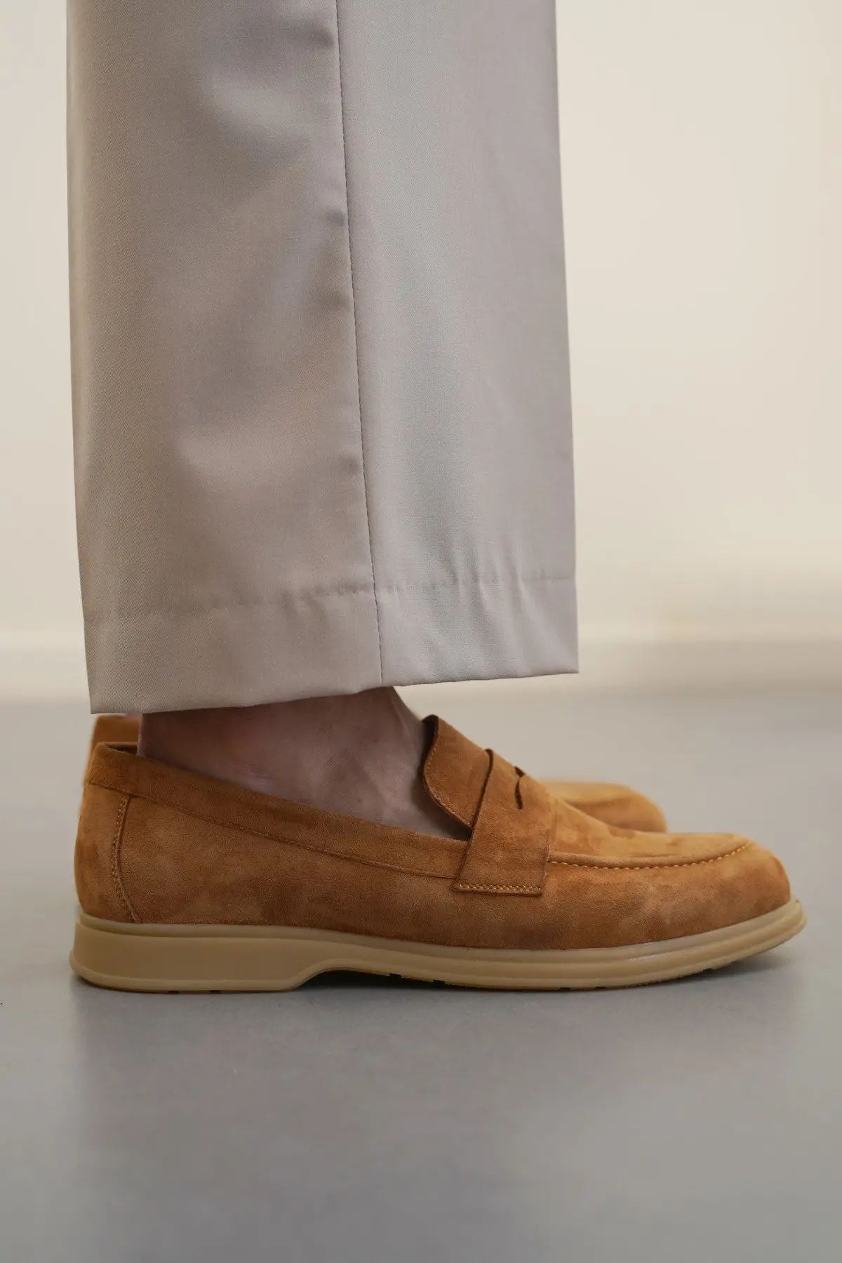 Goat Suede Penny Loafers 7
