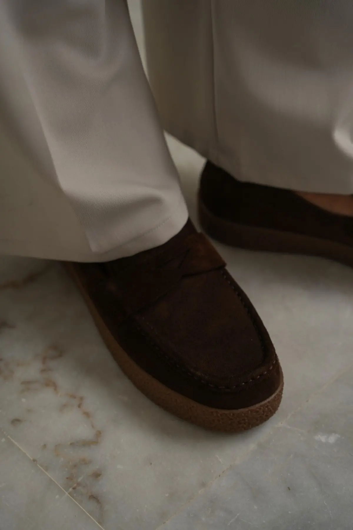 Suede Penny Flats 2