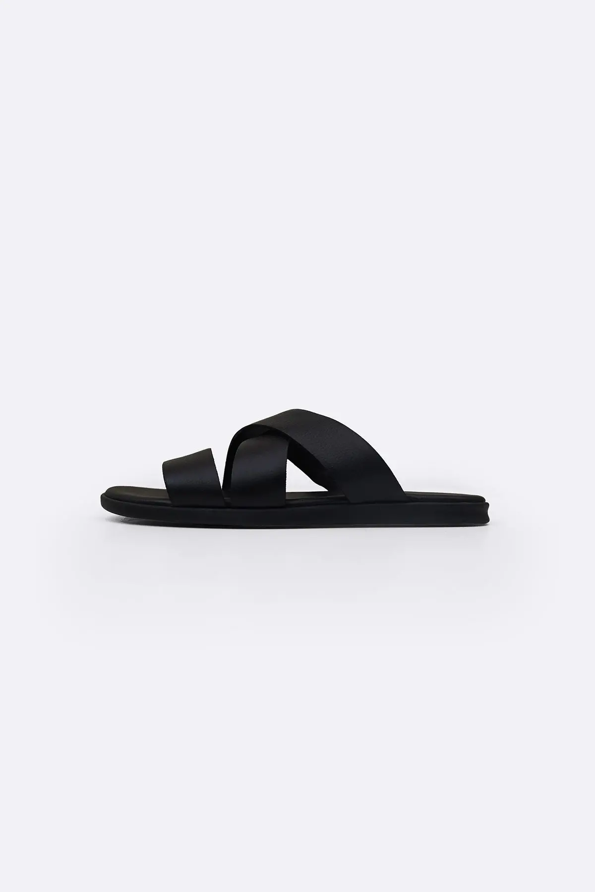 Cross Leather Slides 1