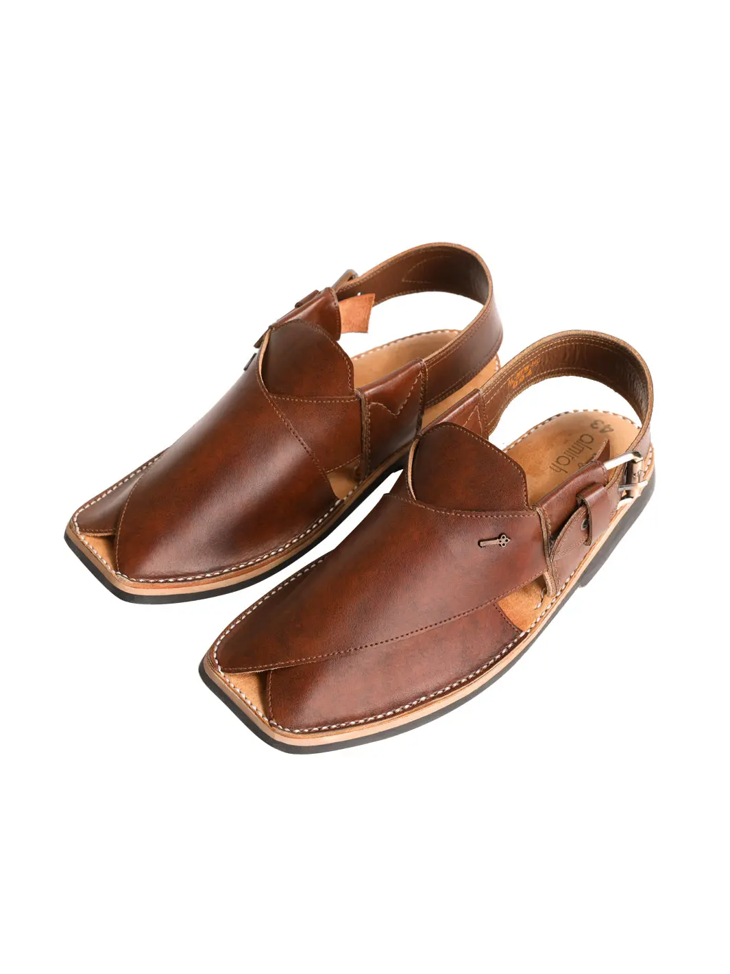 Dark Brown Leather Peshawari Chappal - Mfw-Hc-094 1