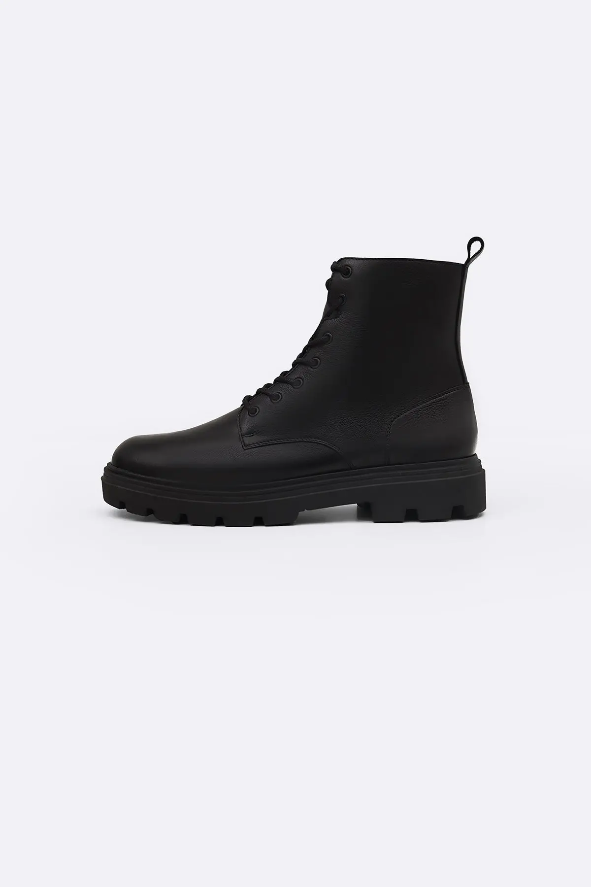Chunky Leather Biker Boots 1