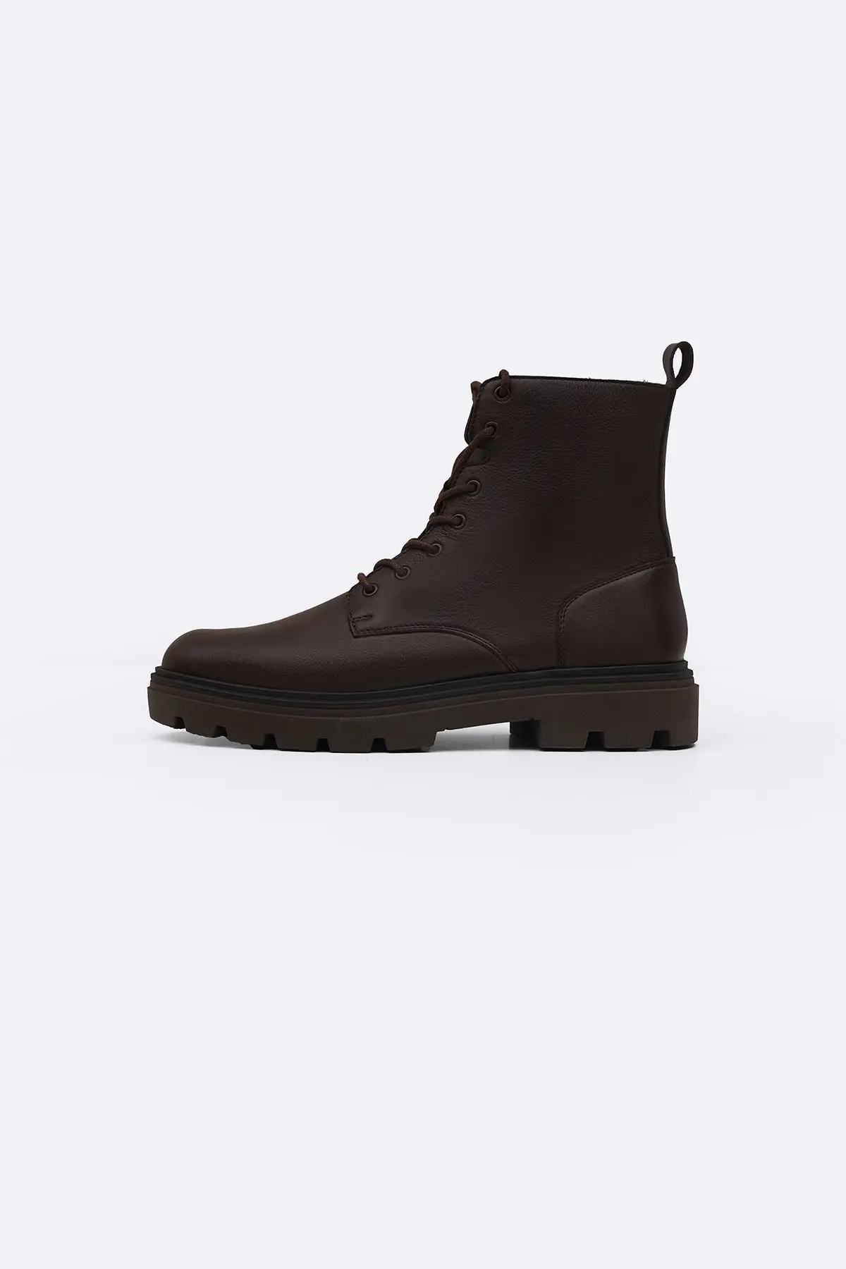 Chunky Leather Biker Boots 1