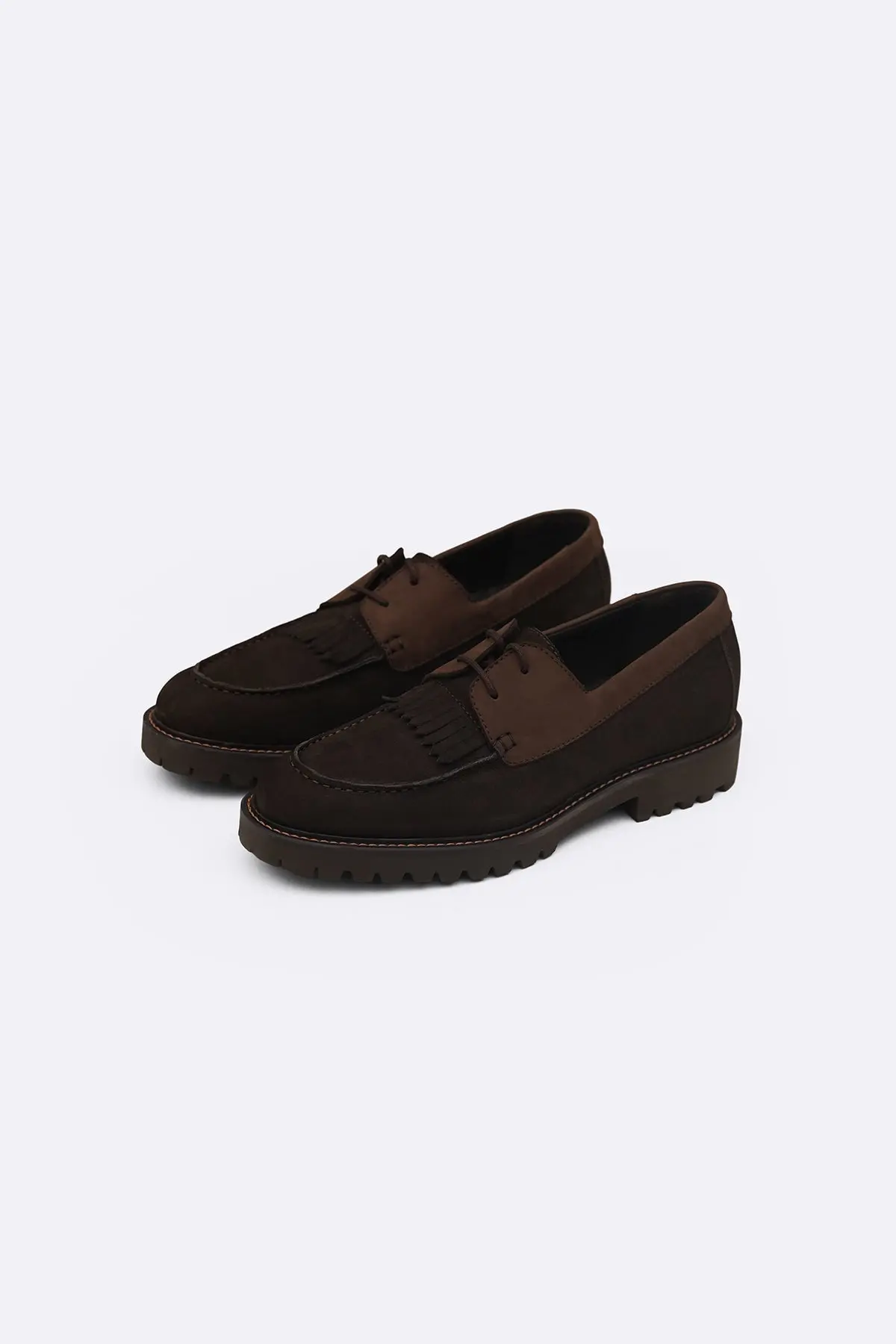 Leather Moc-Toe Shoes 1
