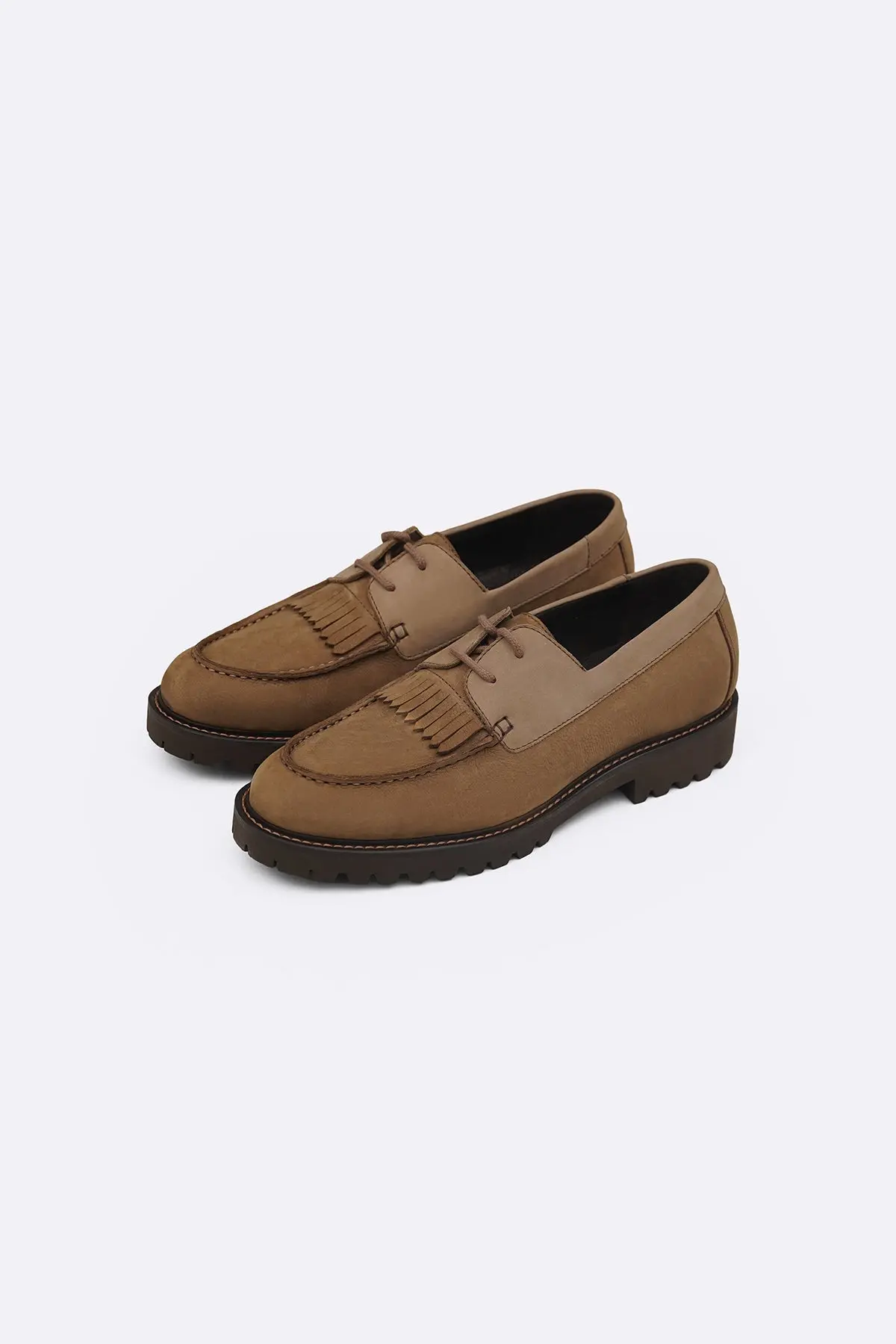 Leather Moc-Toe Shoes 1
