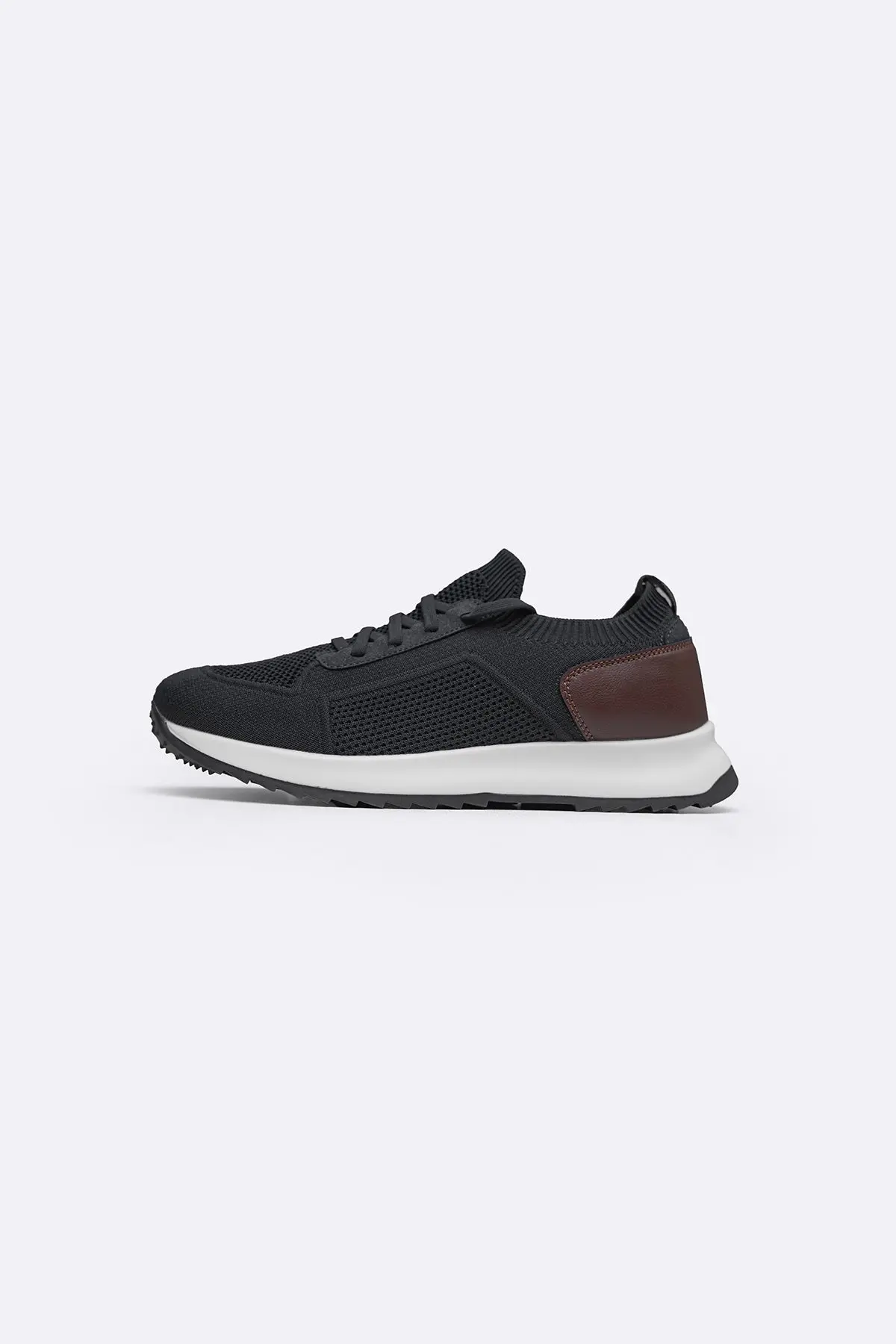 Lace-Up Knit Sneakers 1